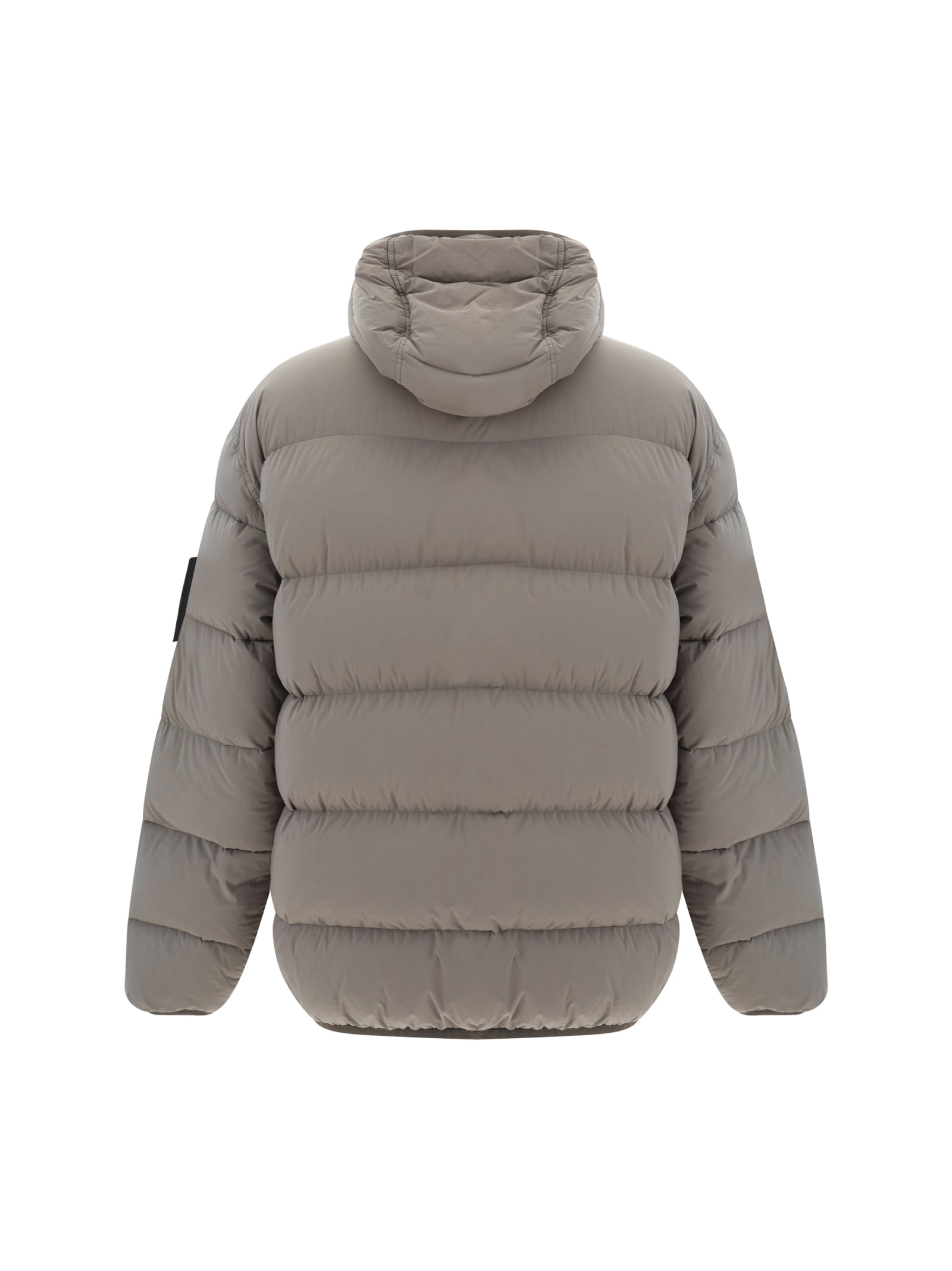 Shop Stone Island Down Jacket In Brown