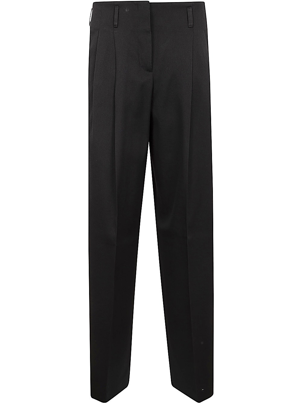 Shop Golden Goose Pant Wide Leg In Light Dry Wool Gabardine In Black