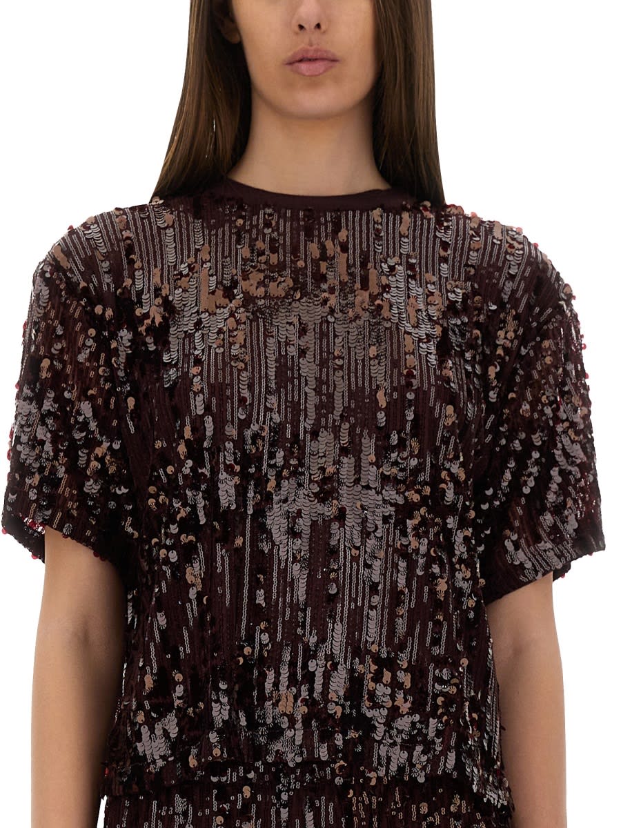 Baum Und Pferdgarten Juli Top With Sequins In Brown