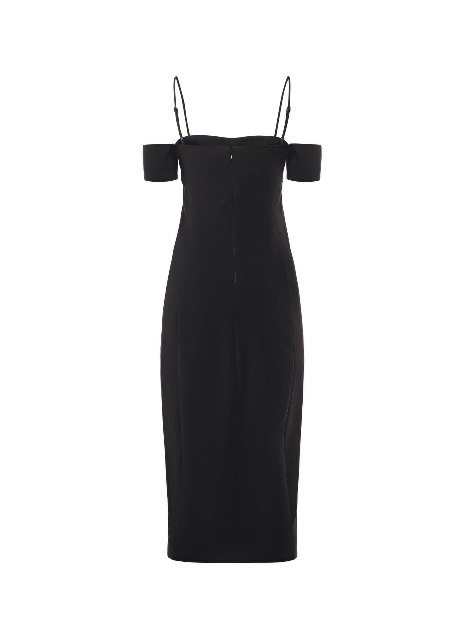 Pinko "gameboy" Double Canvas Dress In Black