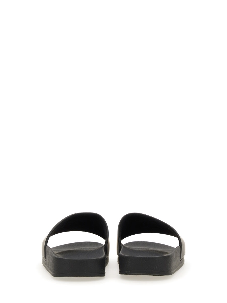 Shop Msgm Slide Sandal In Black