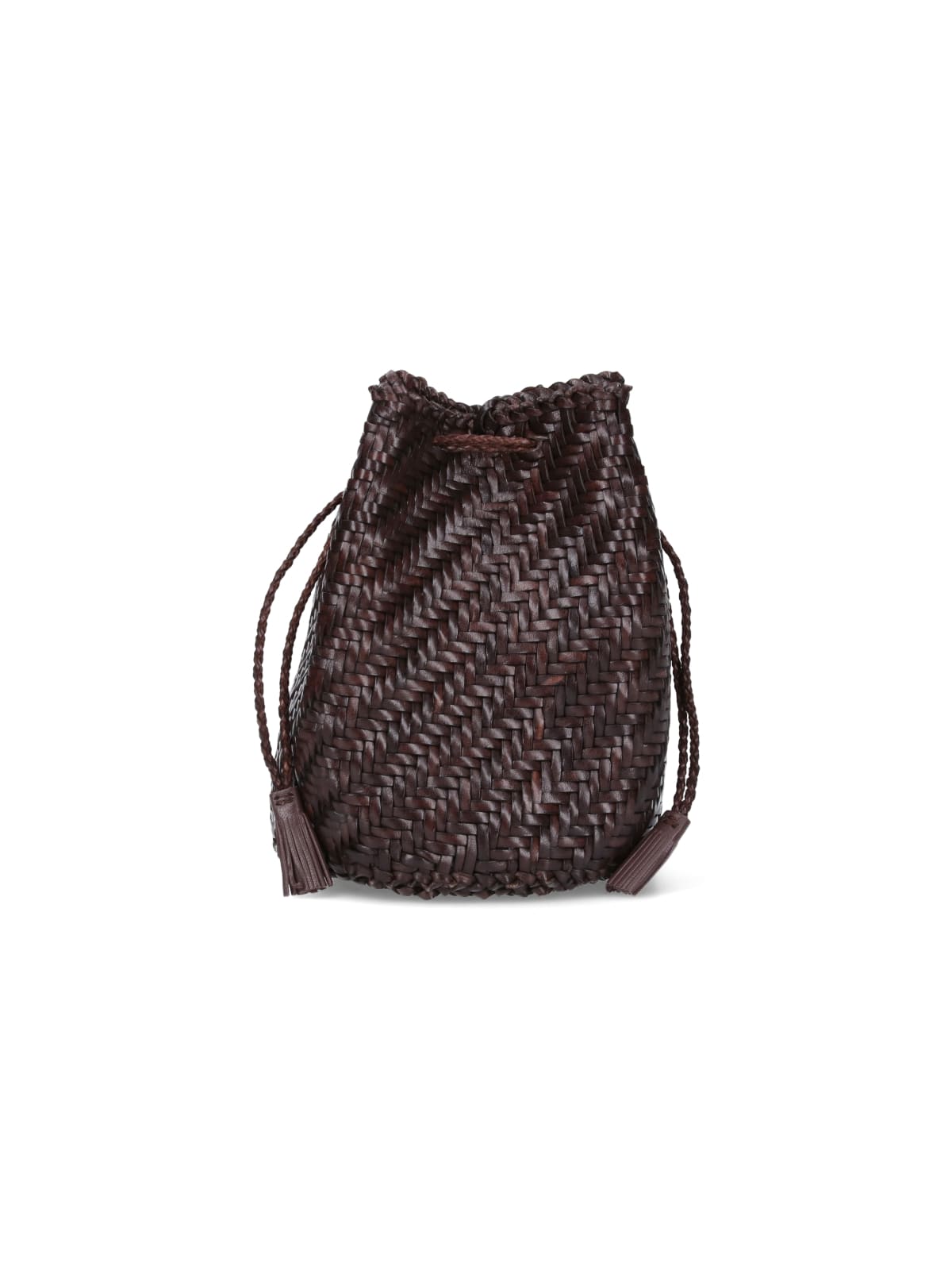 Shop Dragon Diffusion Pompom Bucket Bag In Brown