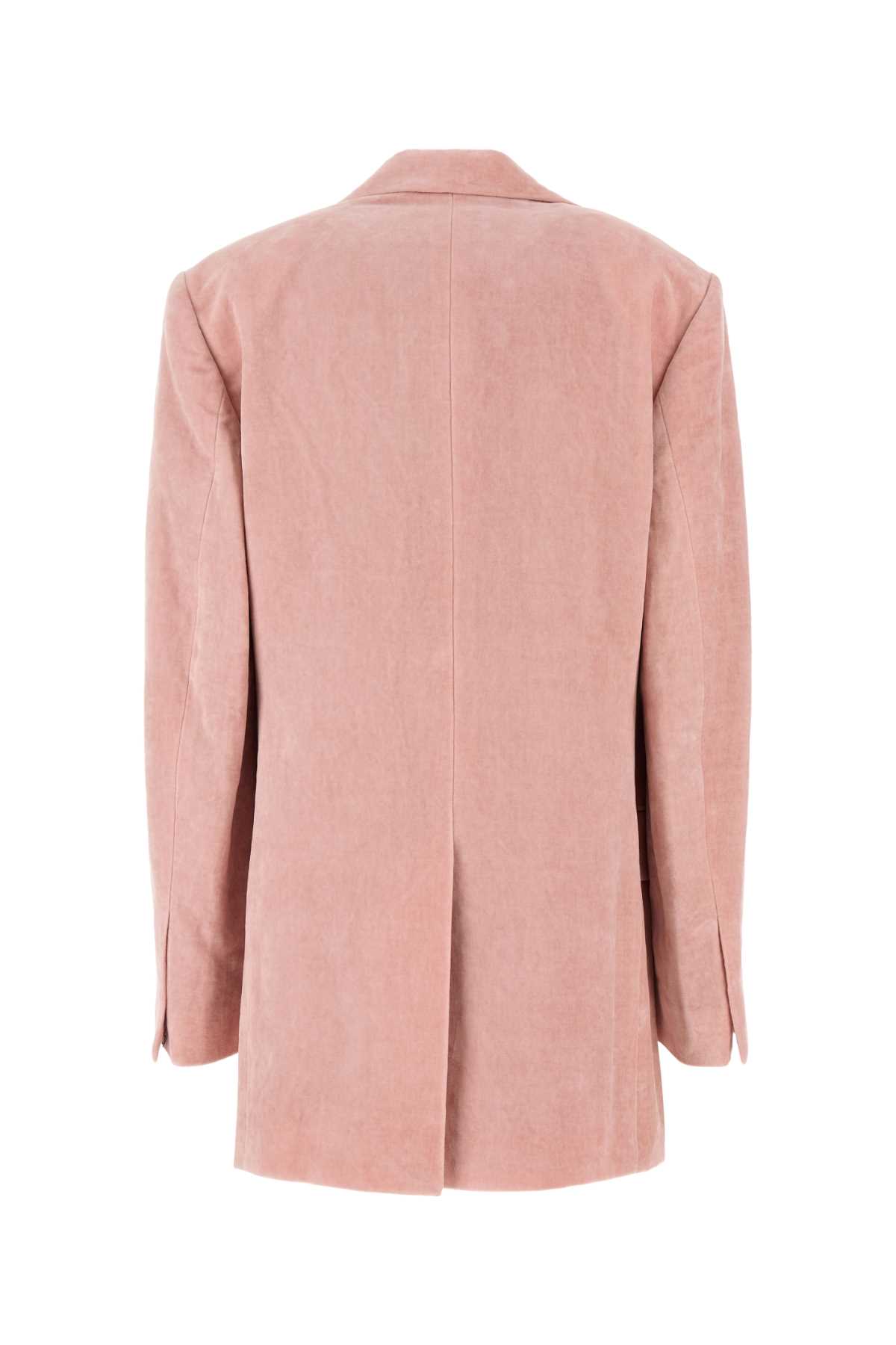 Shop Dries Van Noten Pink Velvet Blazer In Lpink