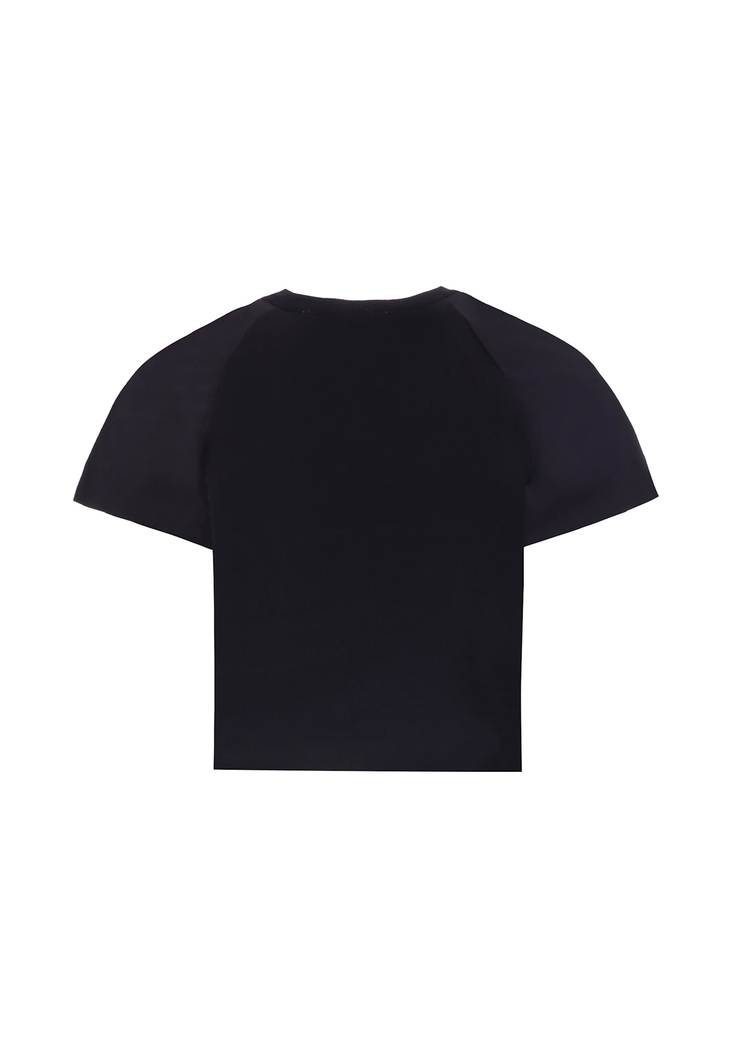 N°21 Black T-shirt For Girl With Logo In Black