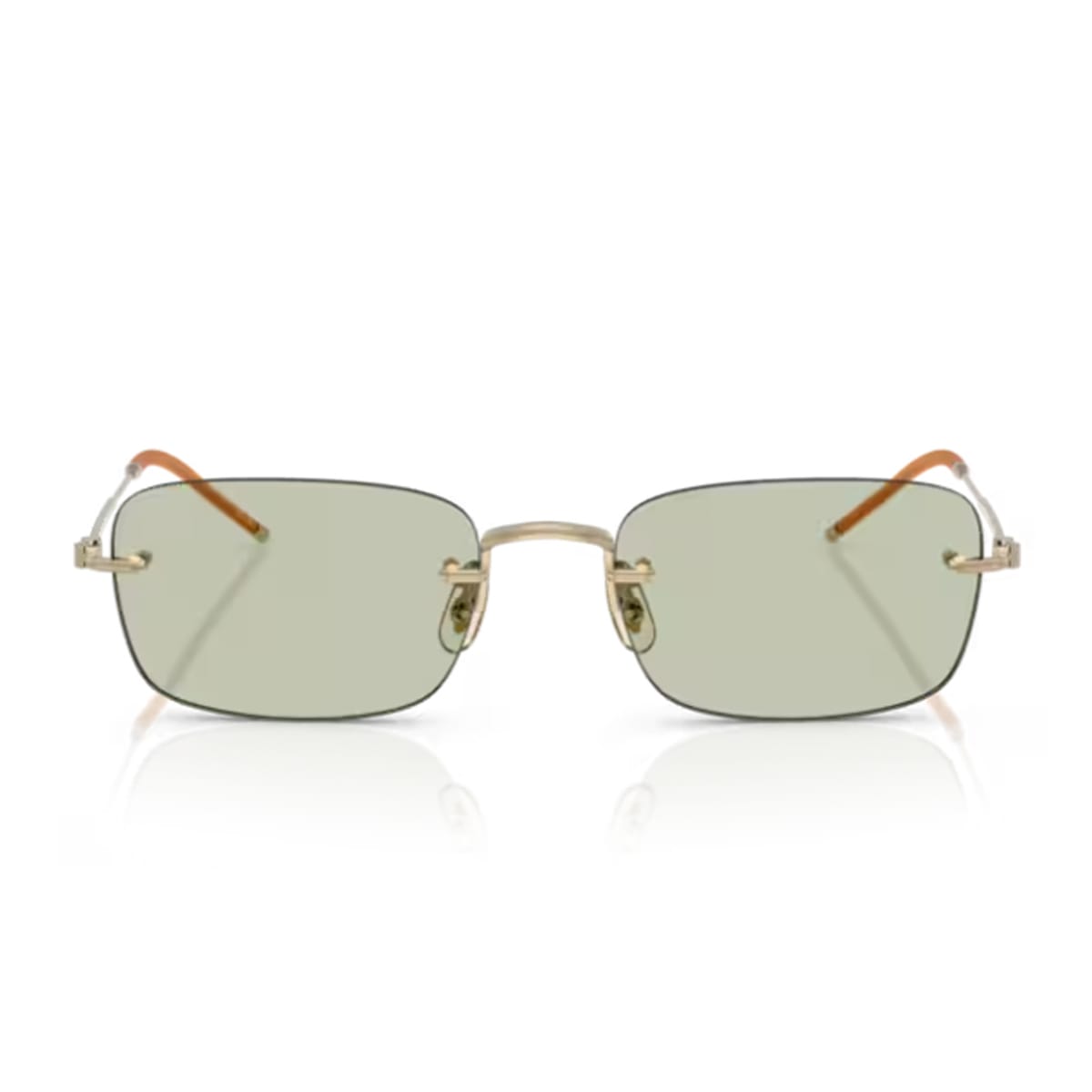 Oliver Peoples Tk-10 Rectangular-frame Glasses In Gold