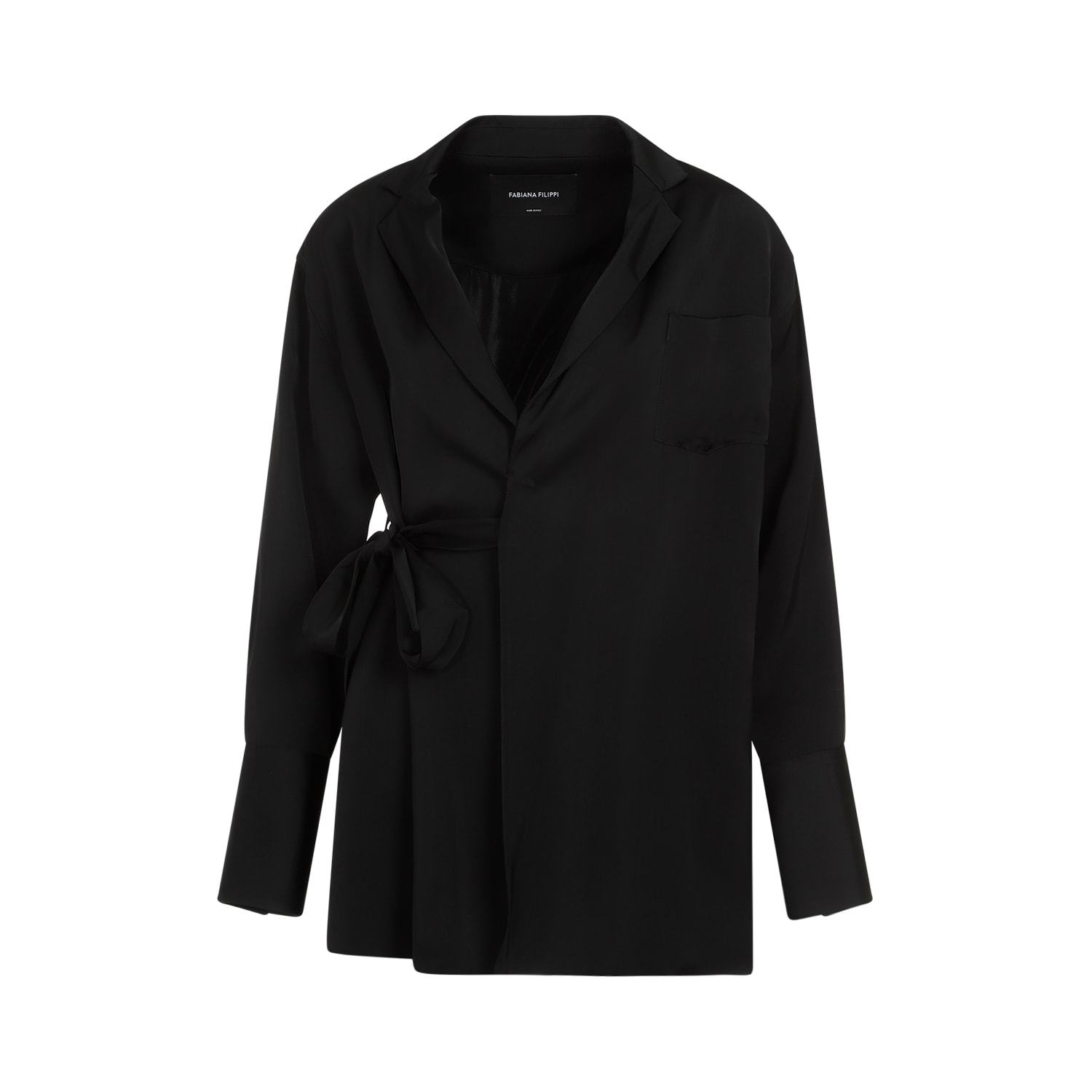 Shop Fabiana Filippi Viscose Blazer In Nero