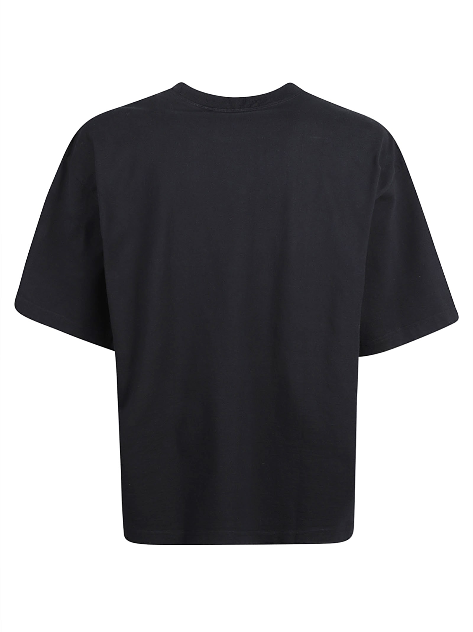 Axel Arigato Men Black T-shirt With Embroidered Lettering Logo On The Front In Cotton Man In Black