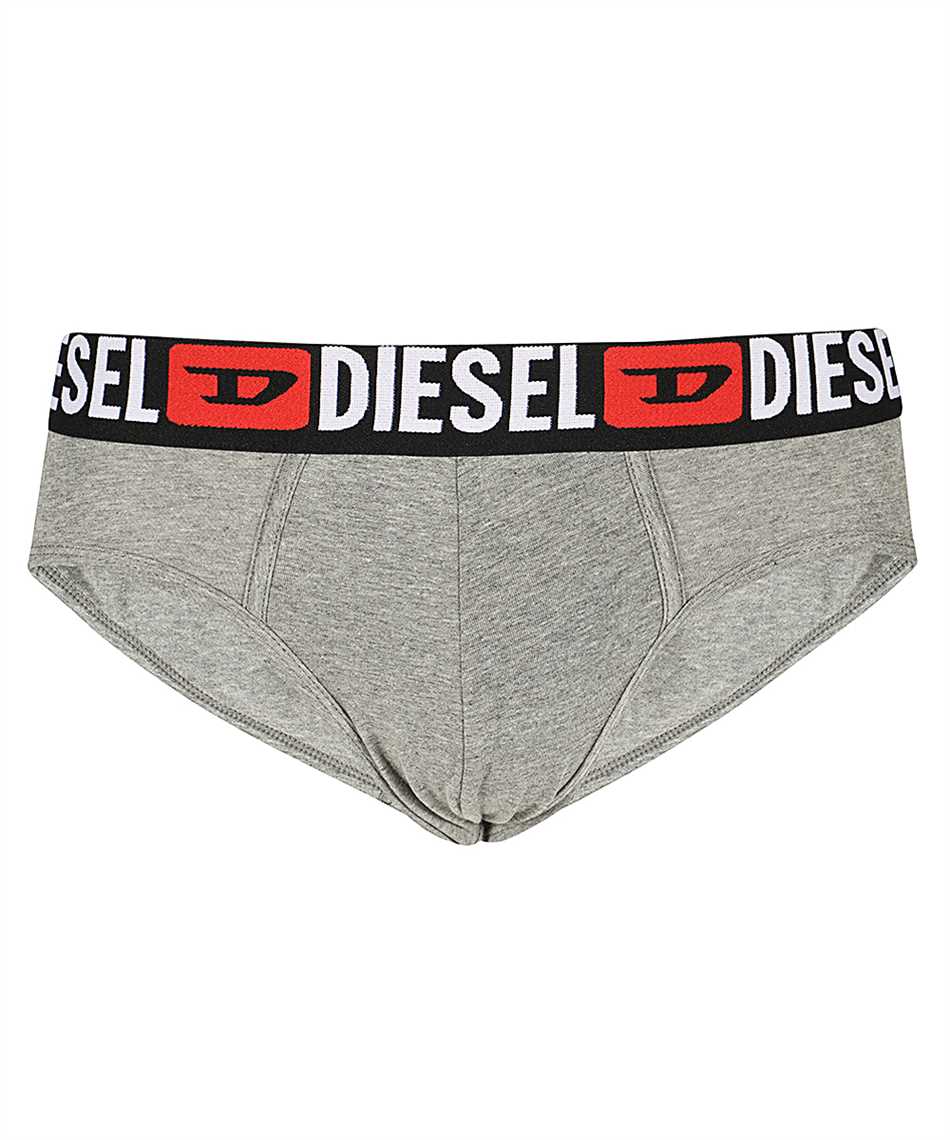 Set Of Three Cotton Briefs With Logoed Elastic Band