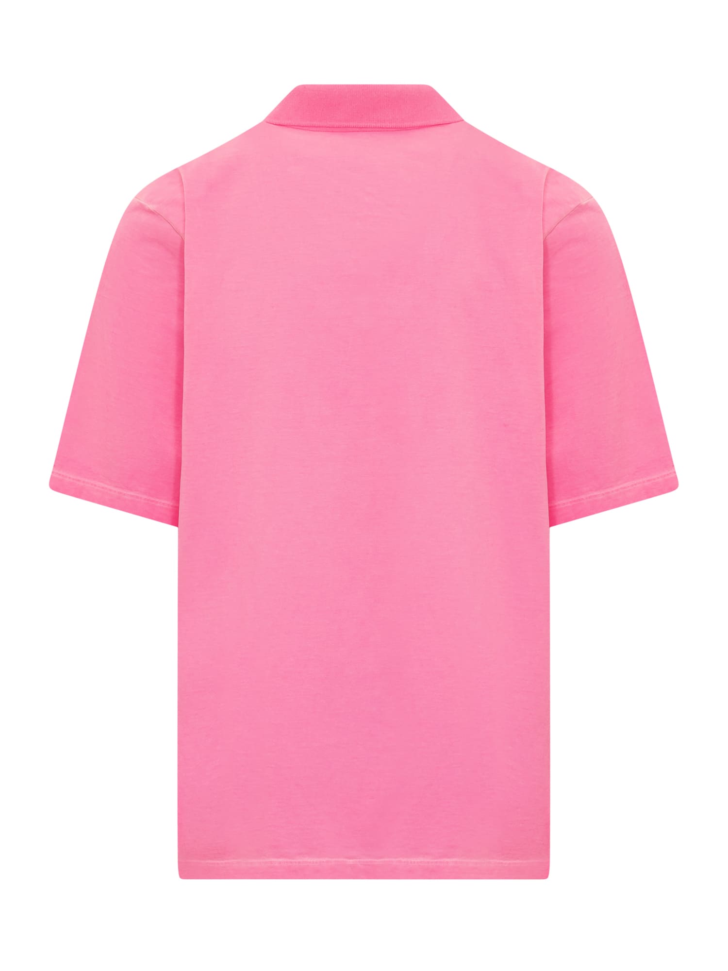Shop Dsquared2 Fish Skater Polo In Pink Fluo