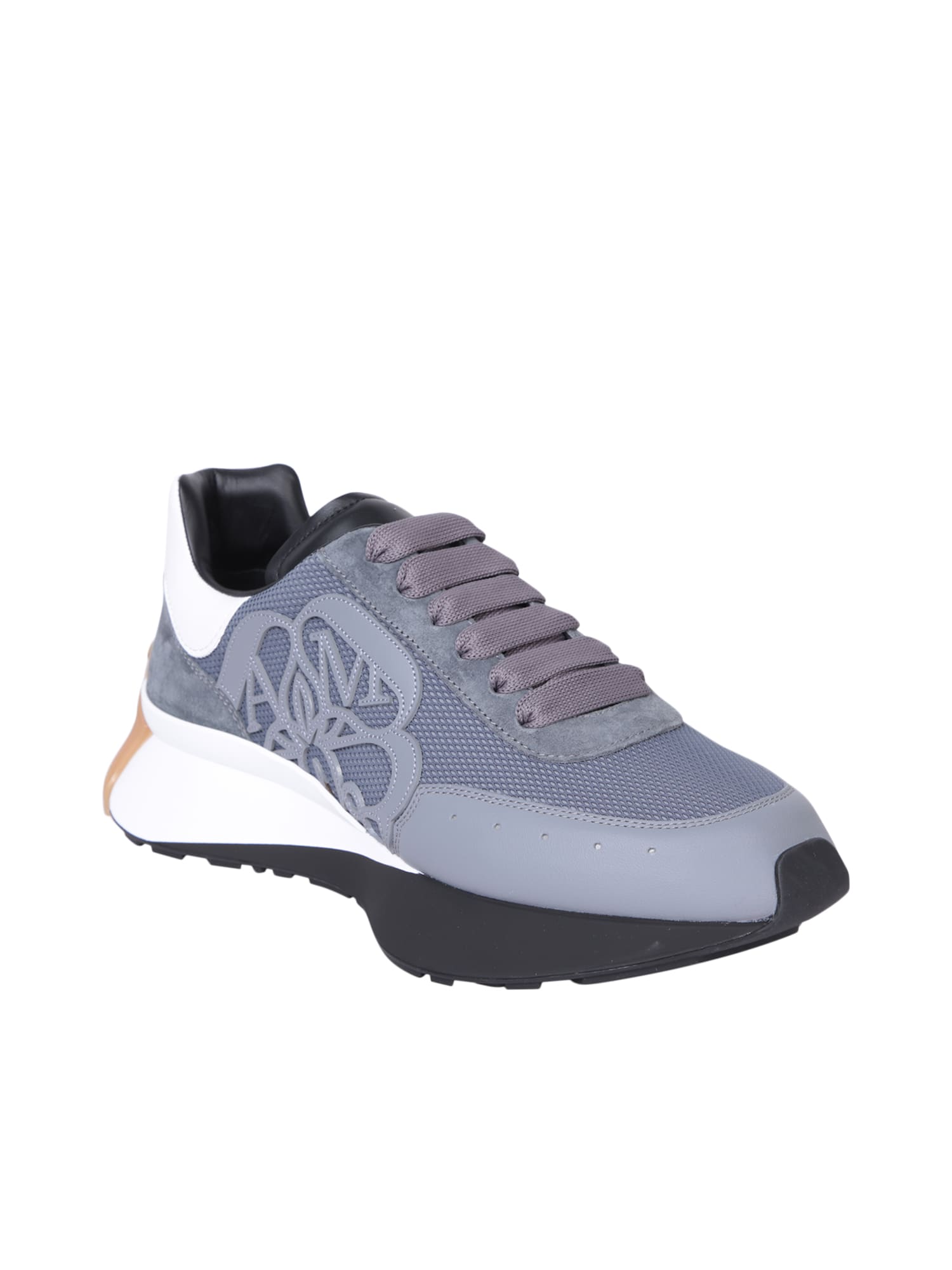 Shop Alexander Mcqueen Sneakers Sprint Runner In Grey