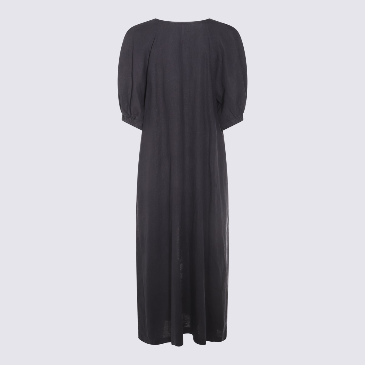 MALO BLACK LINEN DRESS