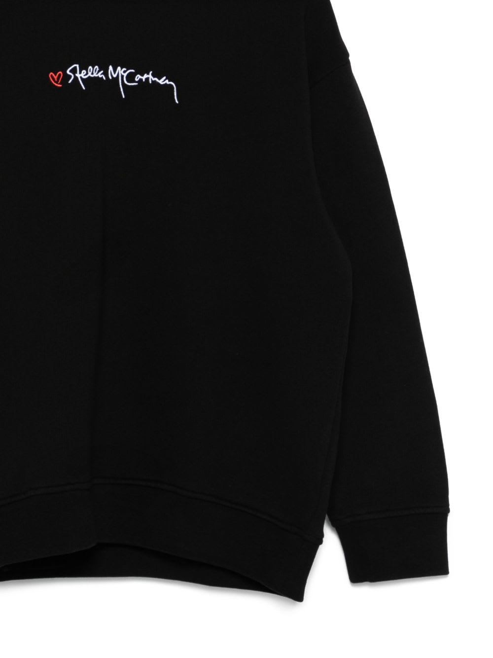 Stella Mccartney Embroidered-logo Hoodie In Black