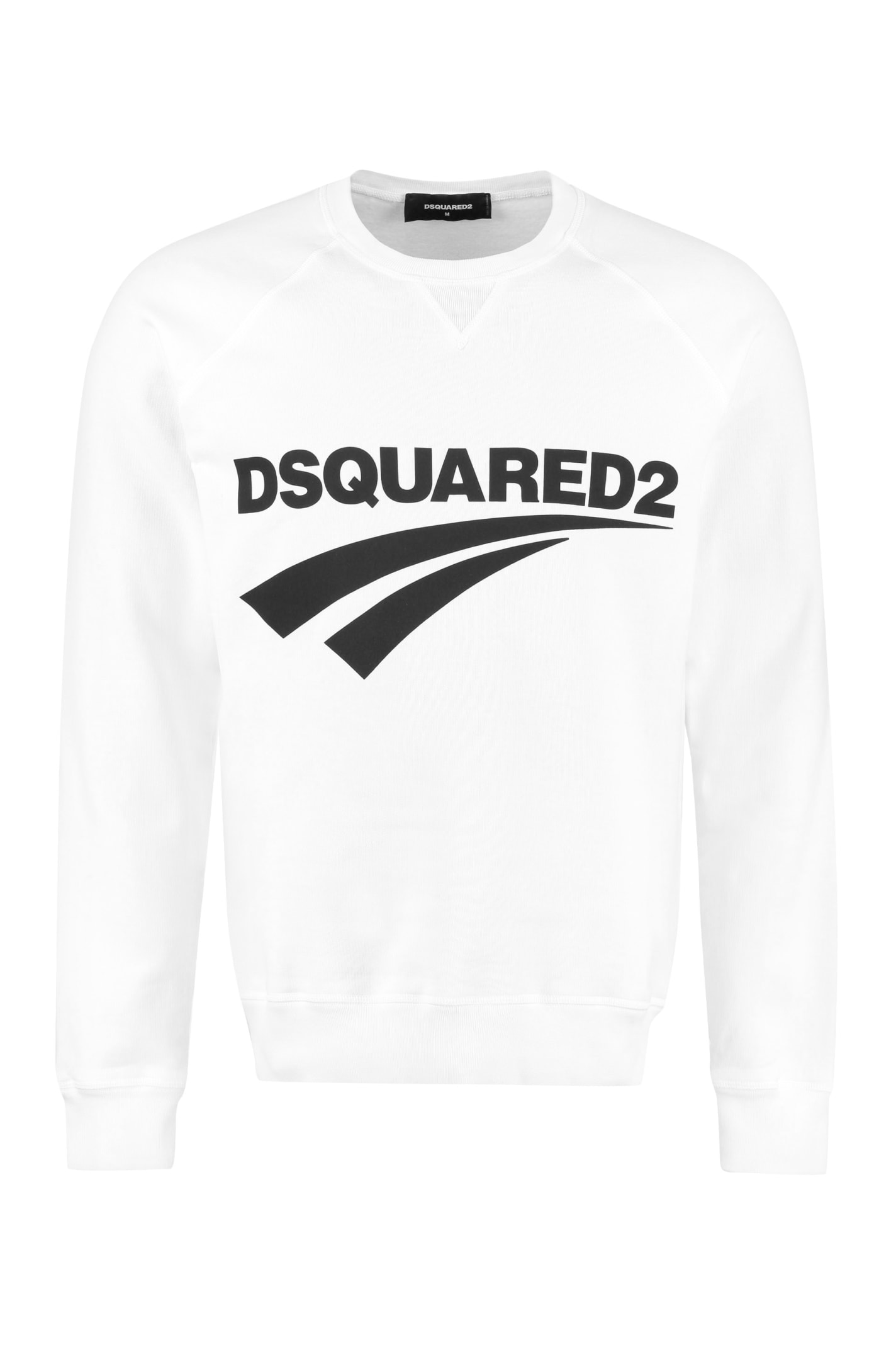 DSQUARED2 LOGO DETAIL COTTON SWEATSHIRT,11440150