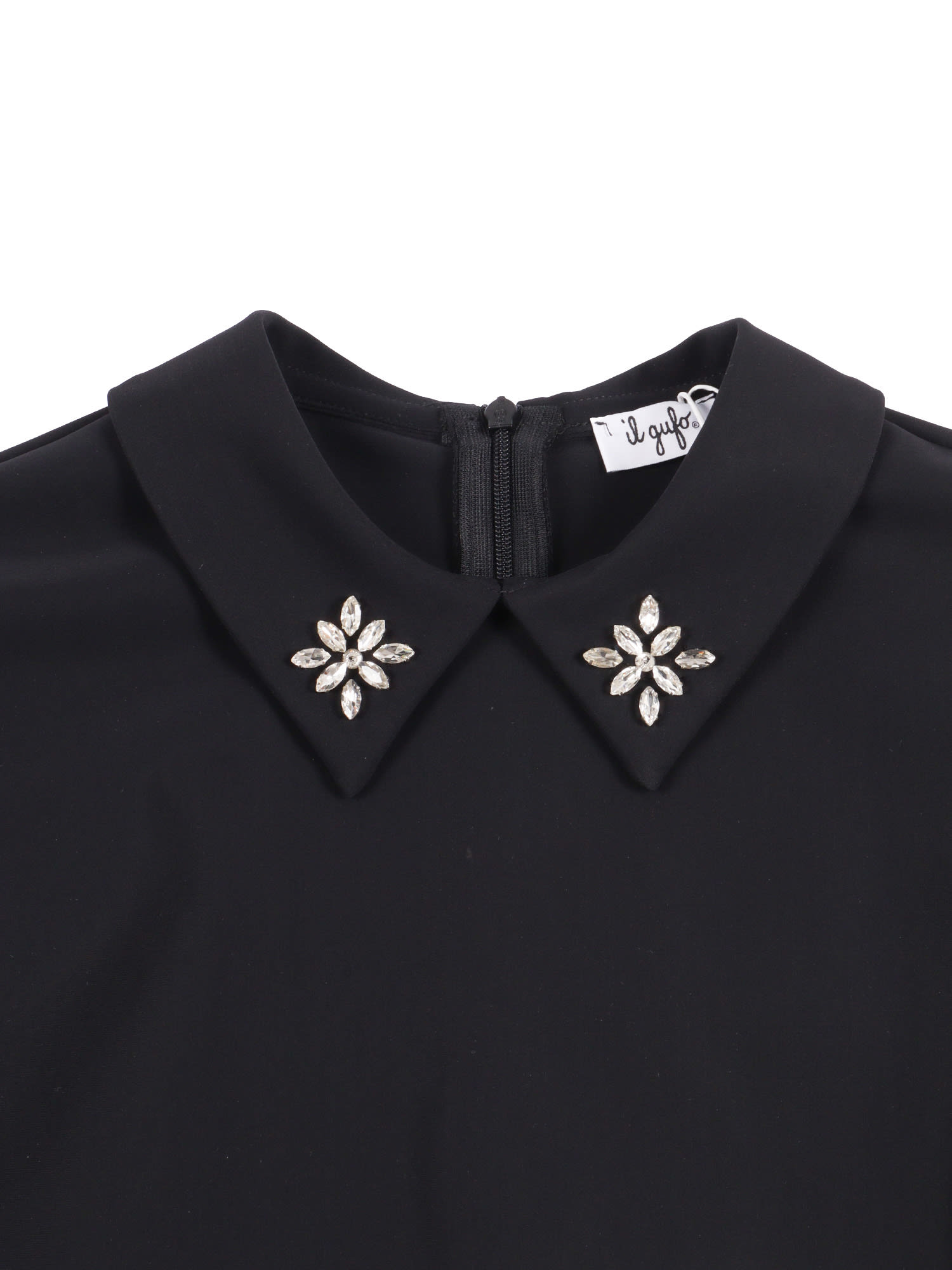 Il Gufo Shirt Collar Dress In Black