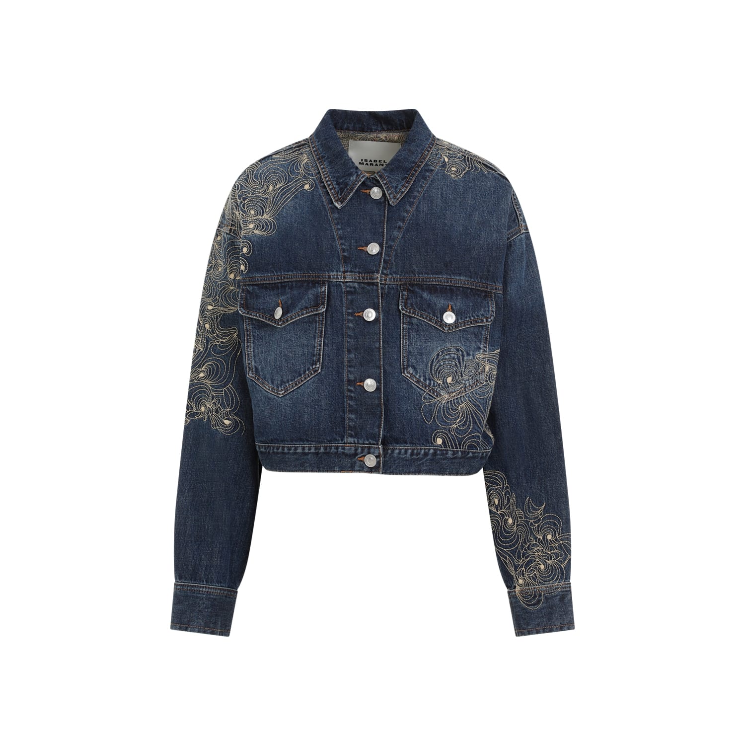 Shop Isabel Marant Isleya Denim Jacket In Bu Blue