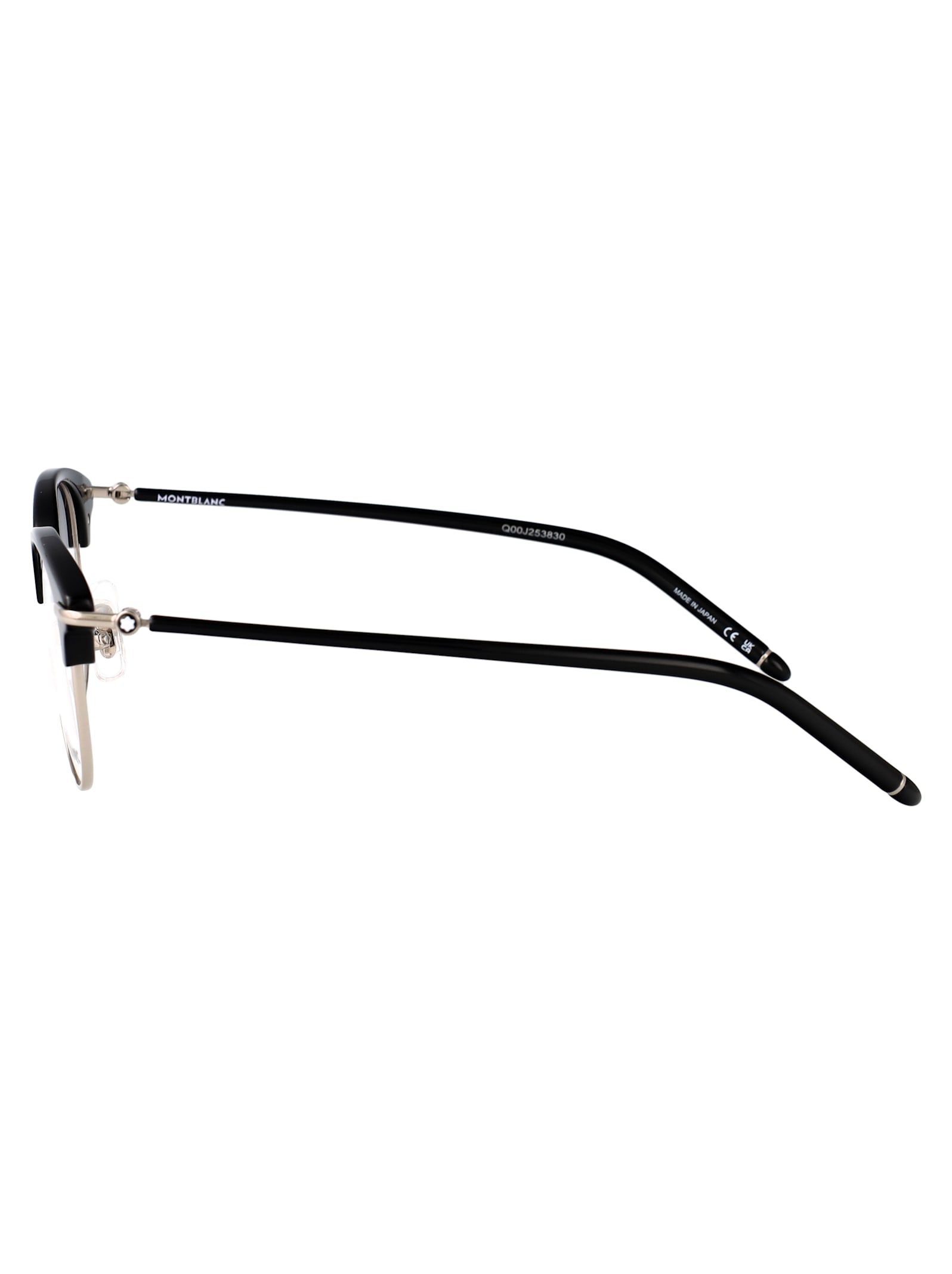 Montblanc Silver-black-transparent Metal Glasses