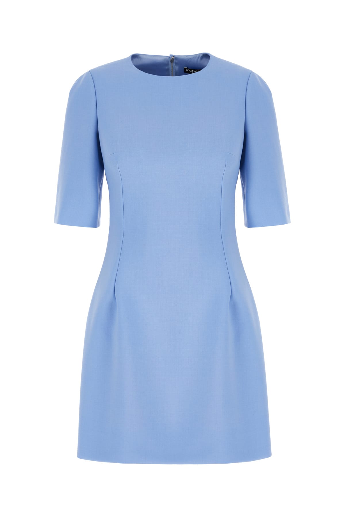 Dolce & Gabbana Light Blue Wool Dress In Glicine