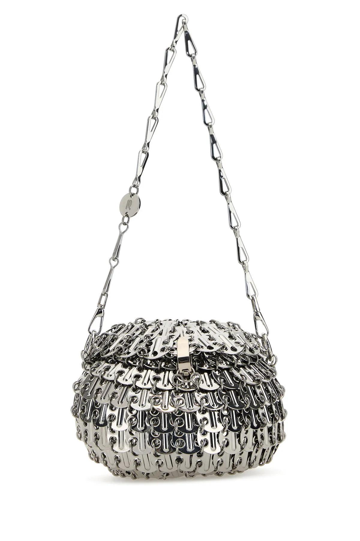 Shop Rabanne Silver Metal Mesh Shoulder Bag