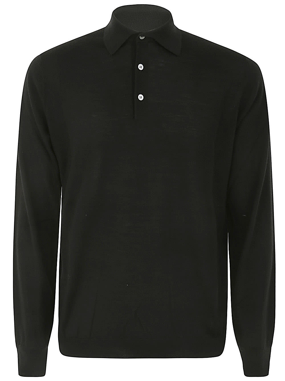 Shop Filippo De Laurentiis Long Sleeves Polo In Black