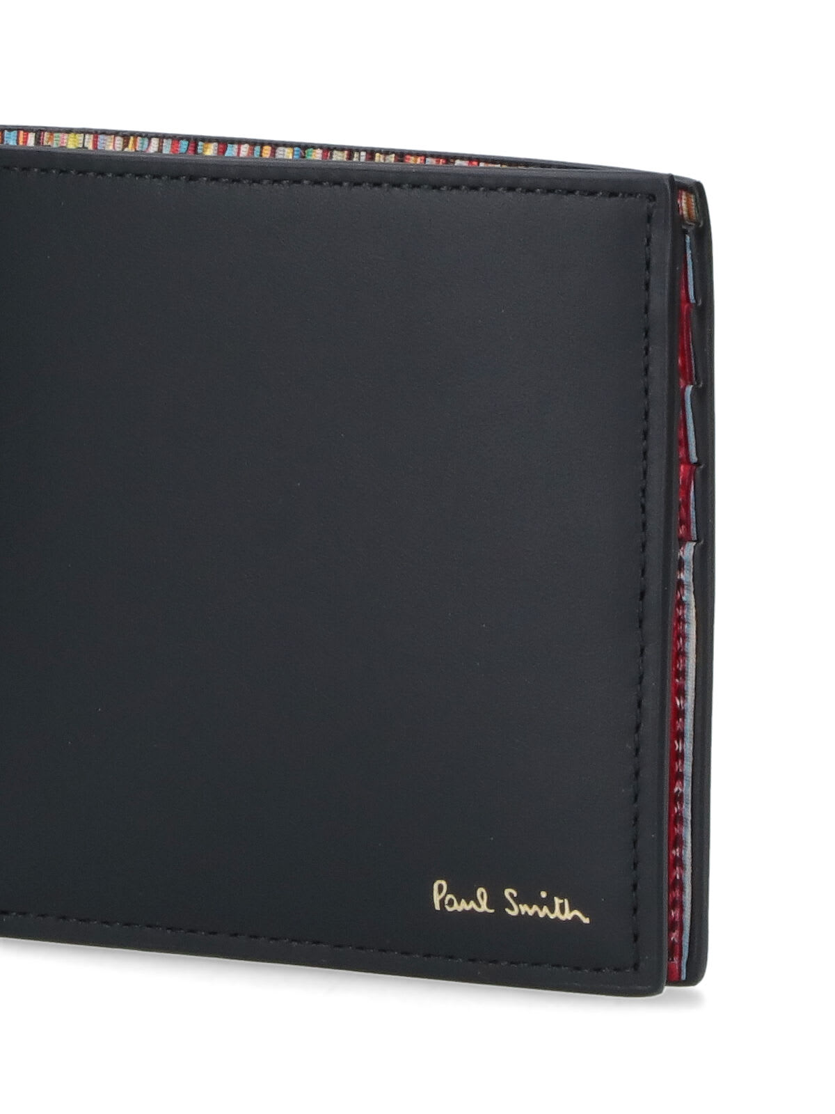 Paul Smith Leather Signature Stripe Billfold Wallet In Black