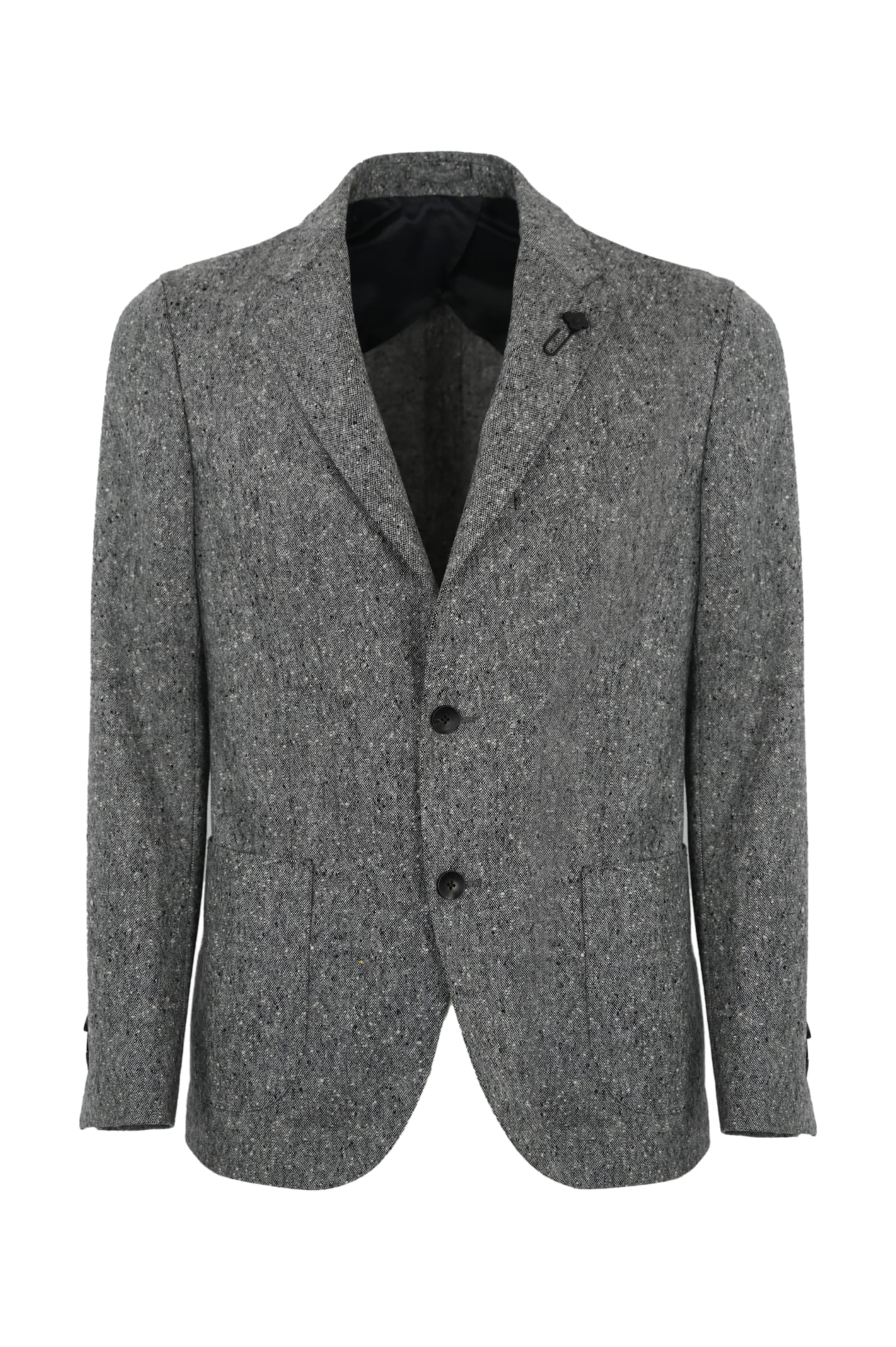 Shop Lardini Special Line Drop 7 Wool Jacket In Grigio