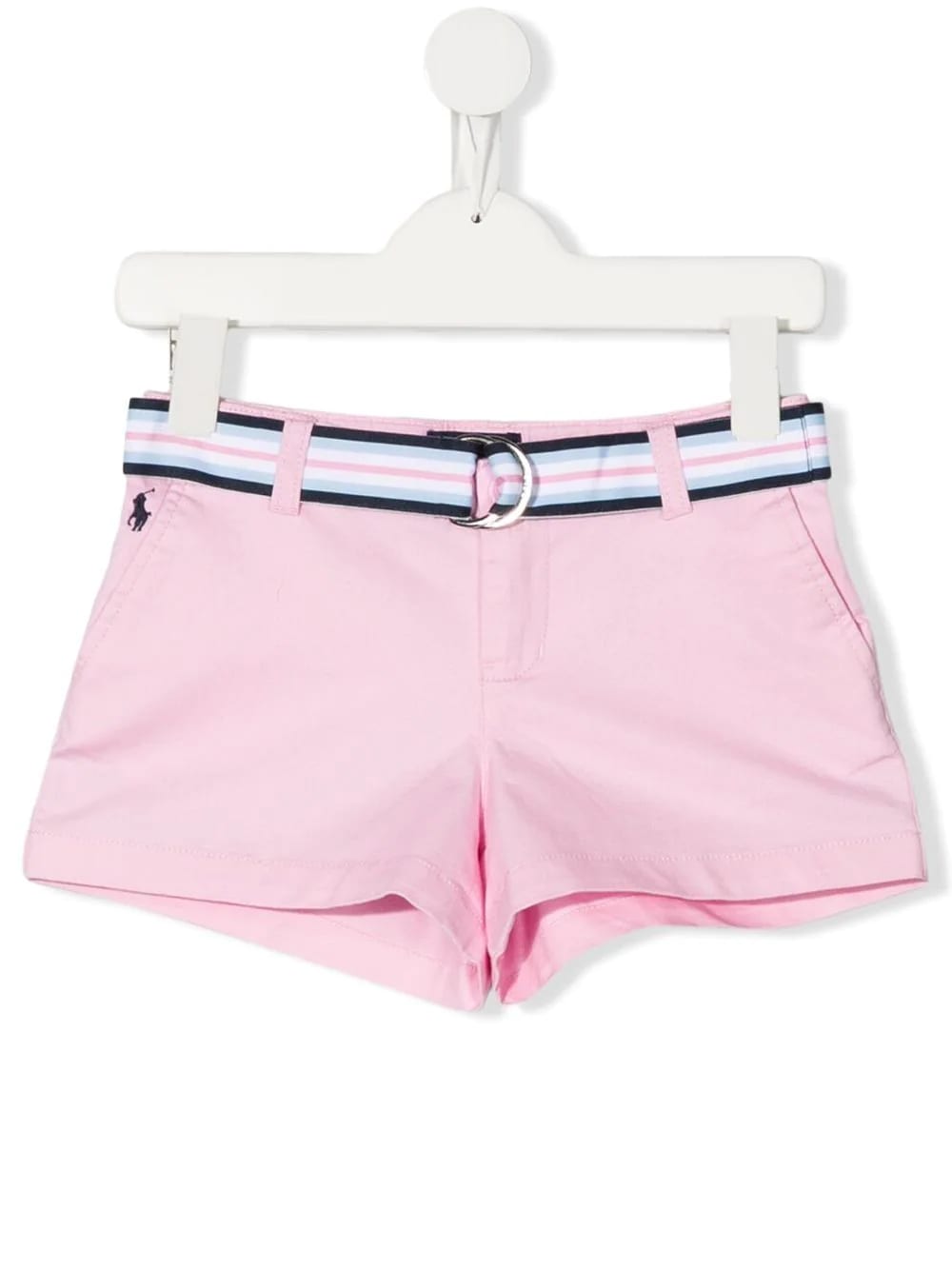 Ralph Lauren Kids Shorts In Pink Stretch Chino With Belt