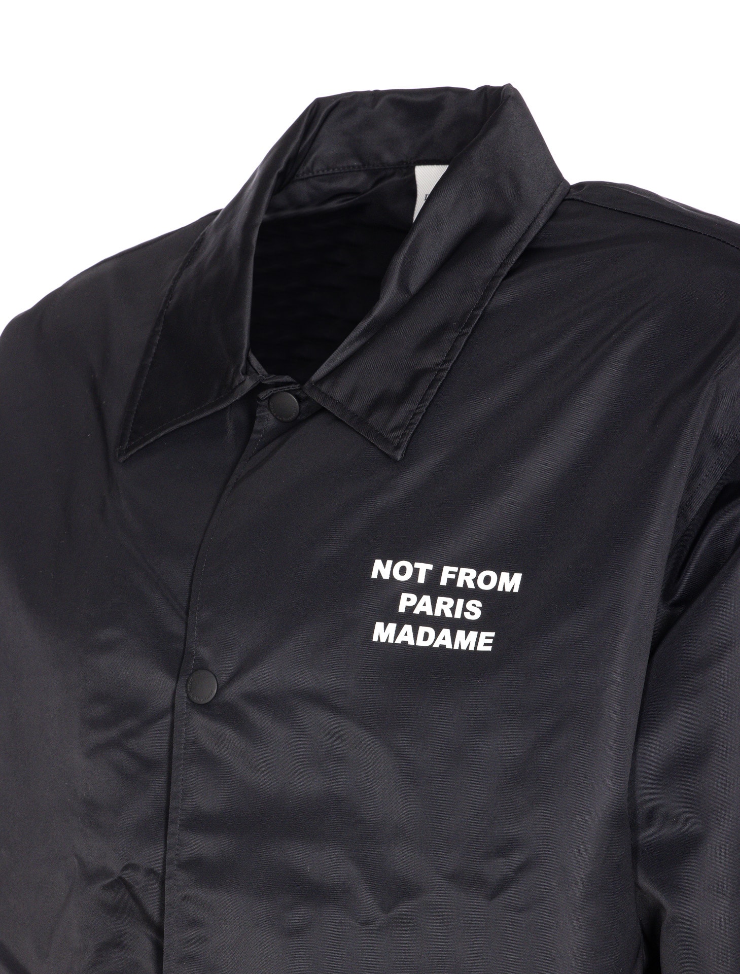 Drôle De Monsieur Black Jacket With Logo In Black