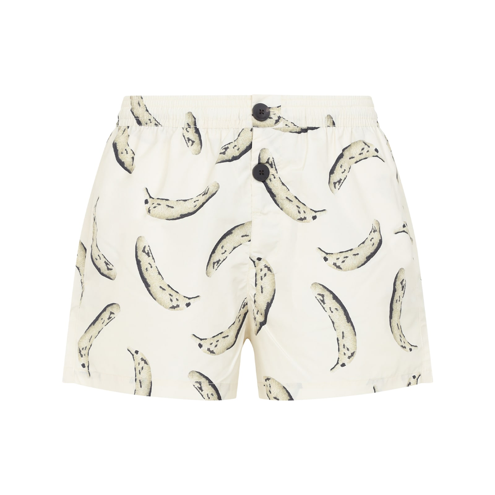 Shop Jacquemus Le Maillot Puntini Trunks In Bv Banana Print Yellow