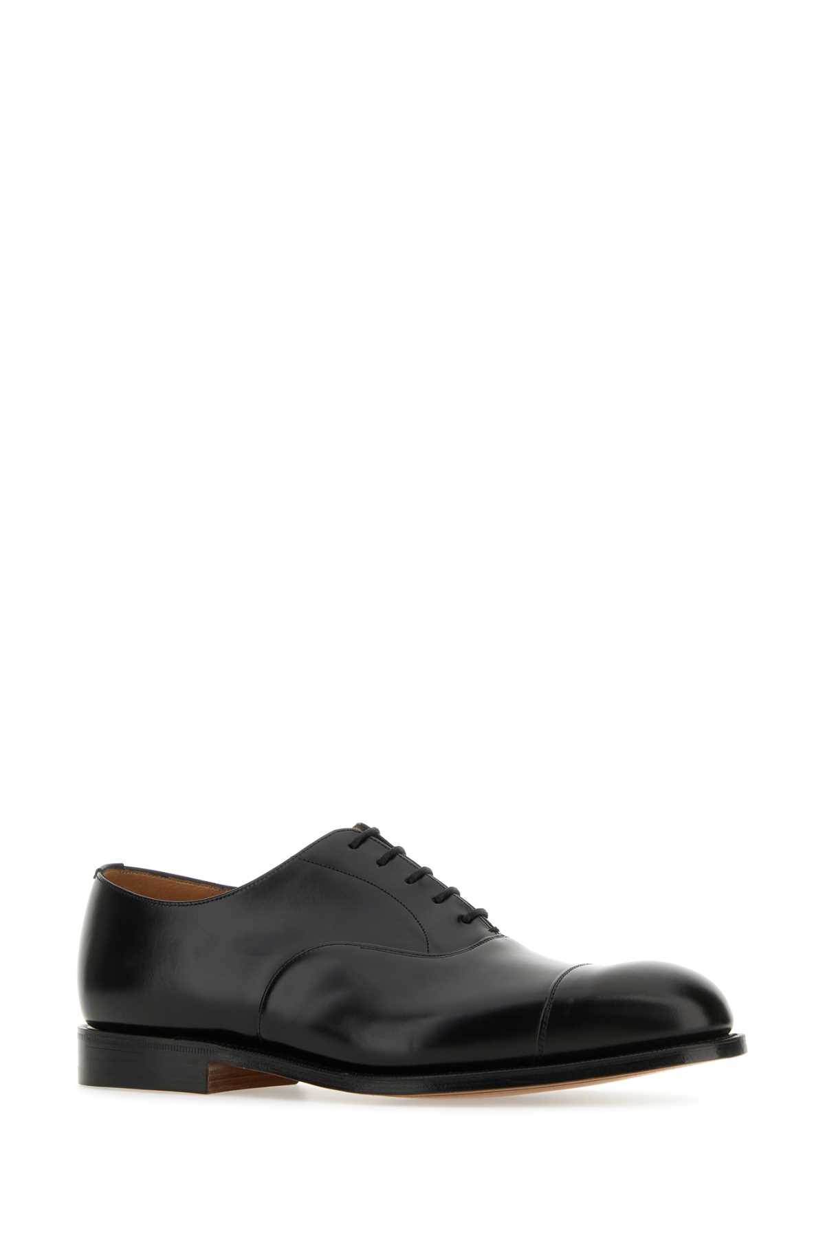 Church's Black Leather Consul Lace-up Shoes In Blackfitg