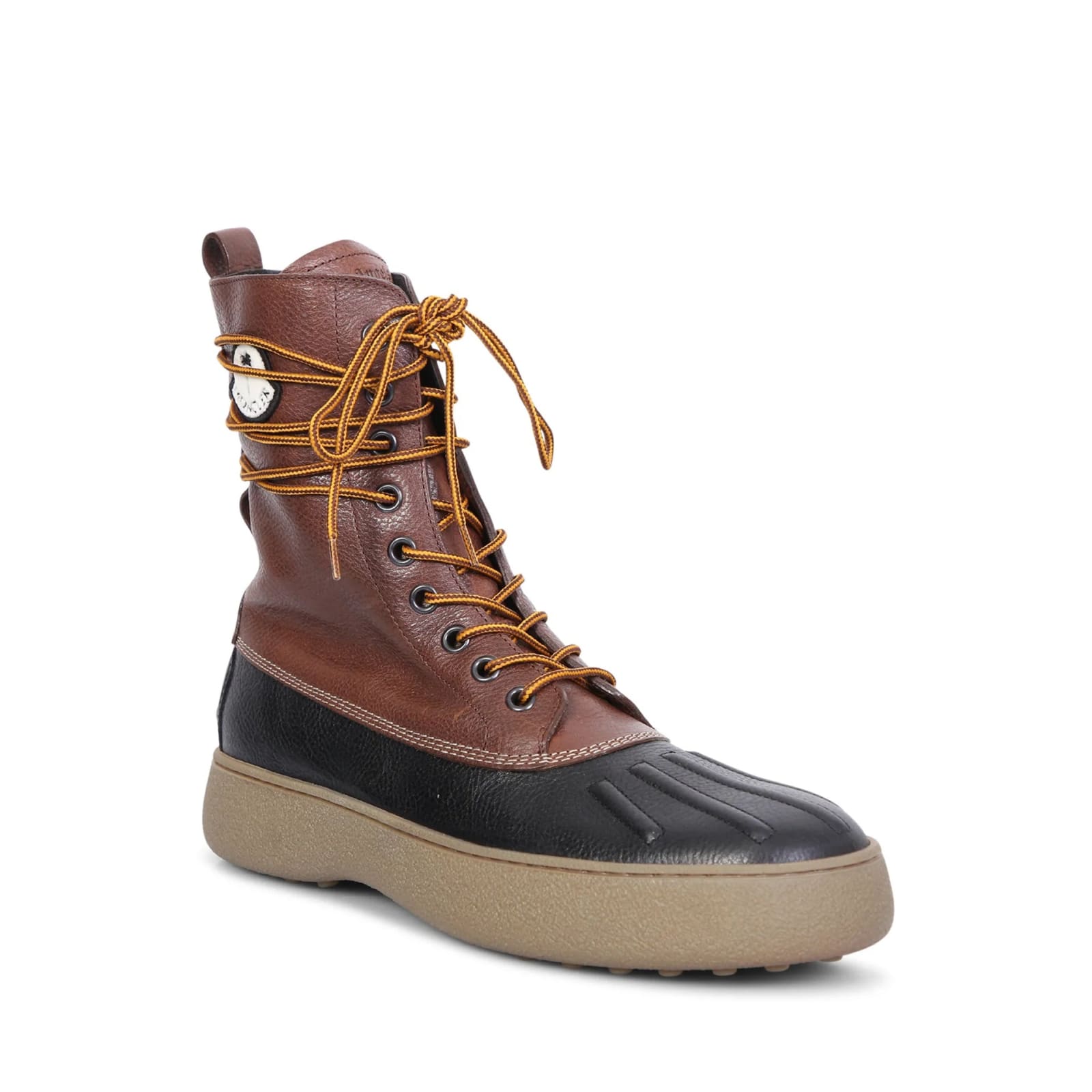 Shop Tod's X Moncler X Palm Angels Leather Boots In Brown
