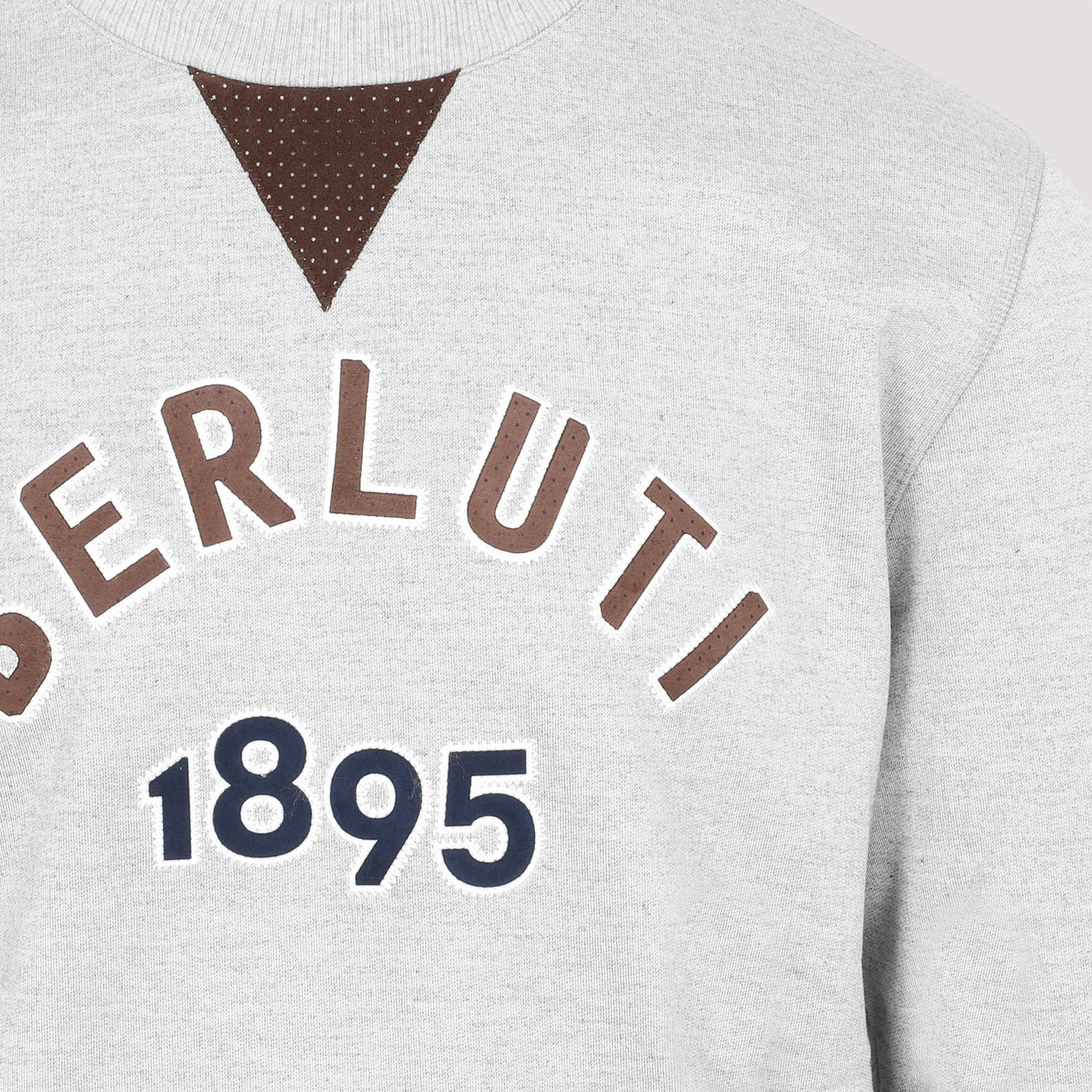 Shop Berluti Cotton Sweatshirt In Silver Grey