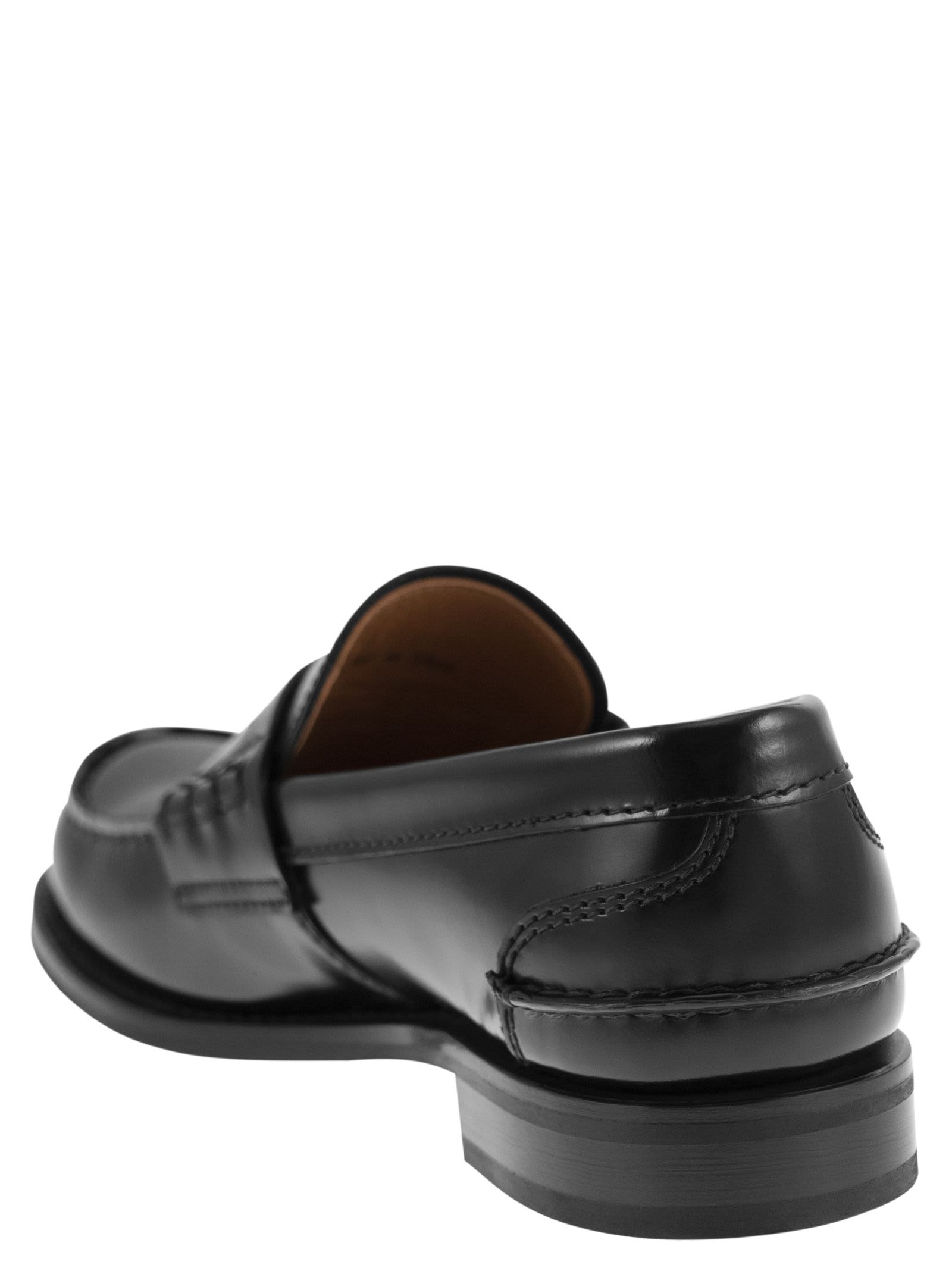 Shop Church's Pembrey W 5 Polished Fumè Loafer In Black