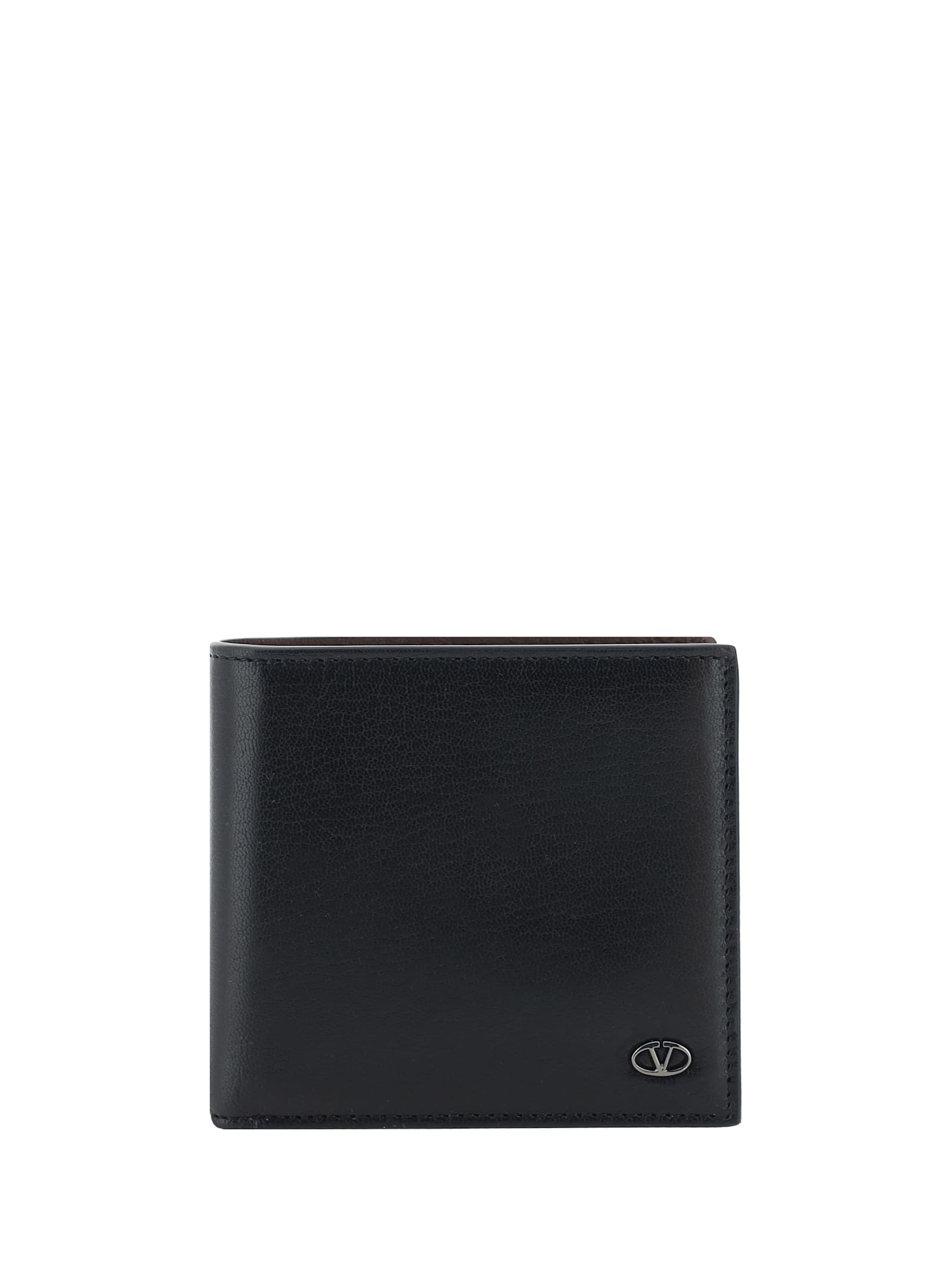 Valentino Garavani Wallet In Nero/cacao