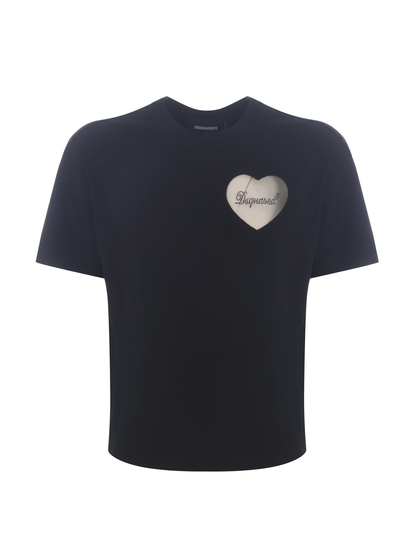 DSQUARED2 T-SHIRT DSQUARED2 HEART MADE OF COTTON JERSEY 