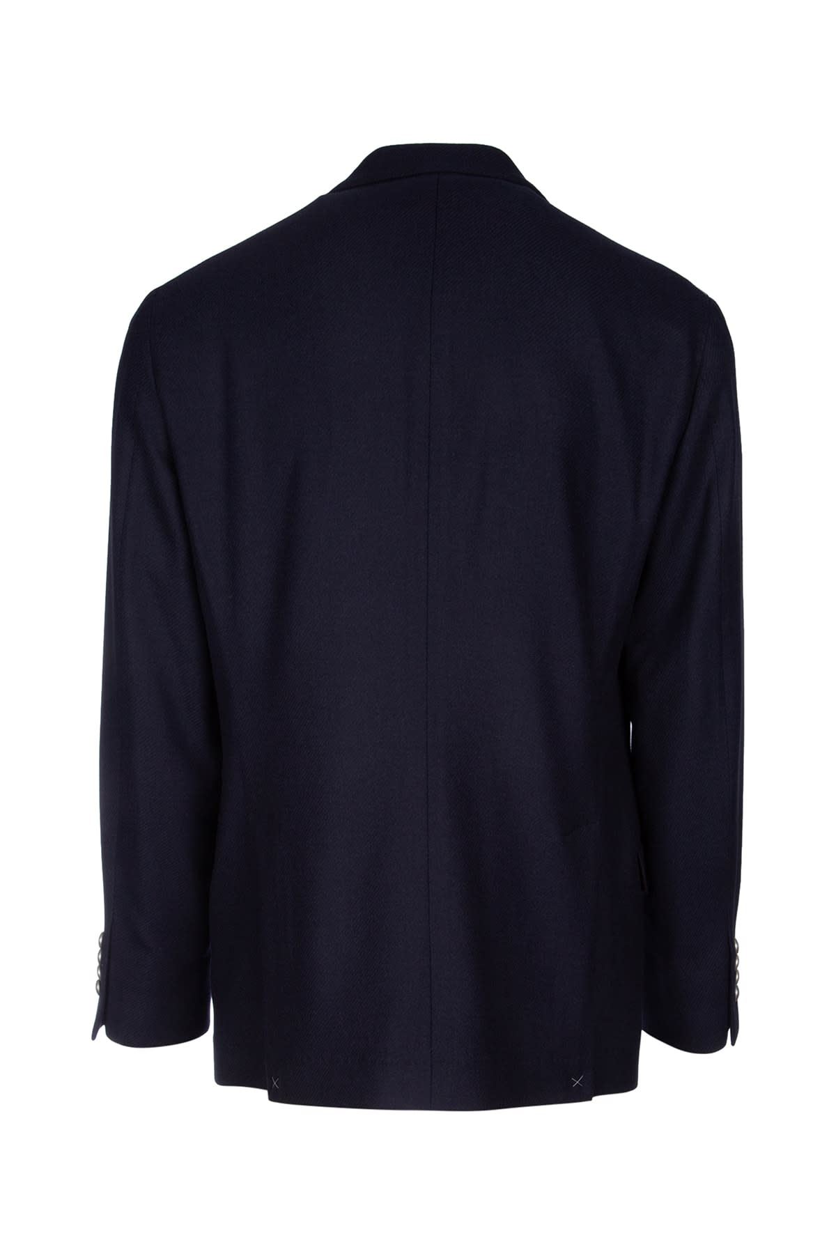Brunello Cucinelli Double-breasted Blazer With Notched Lapels In Navy