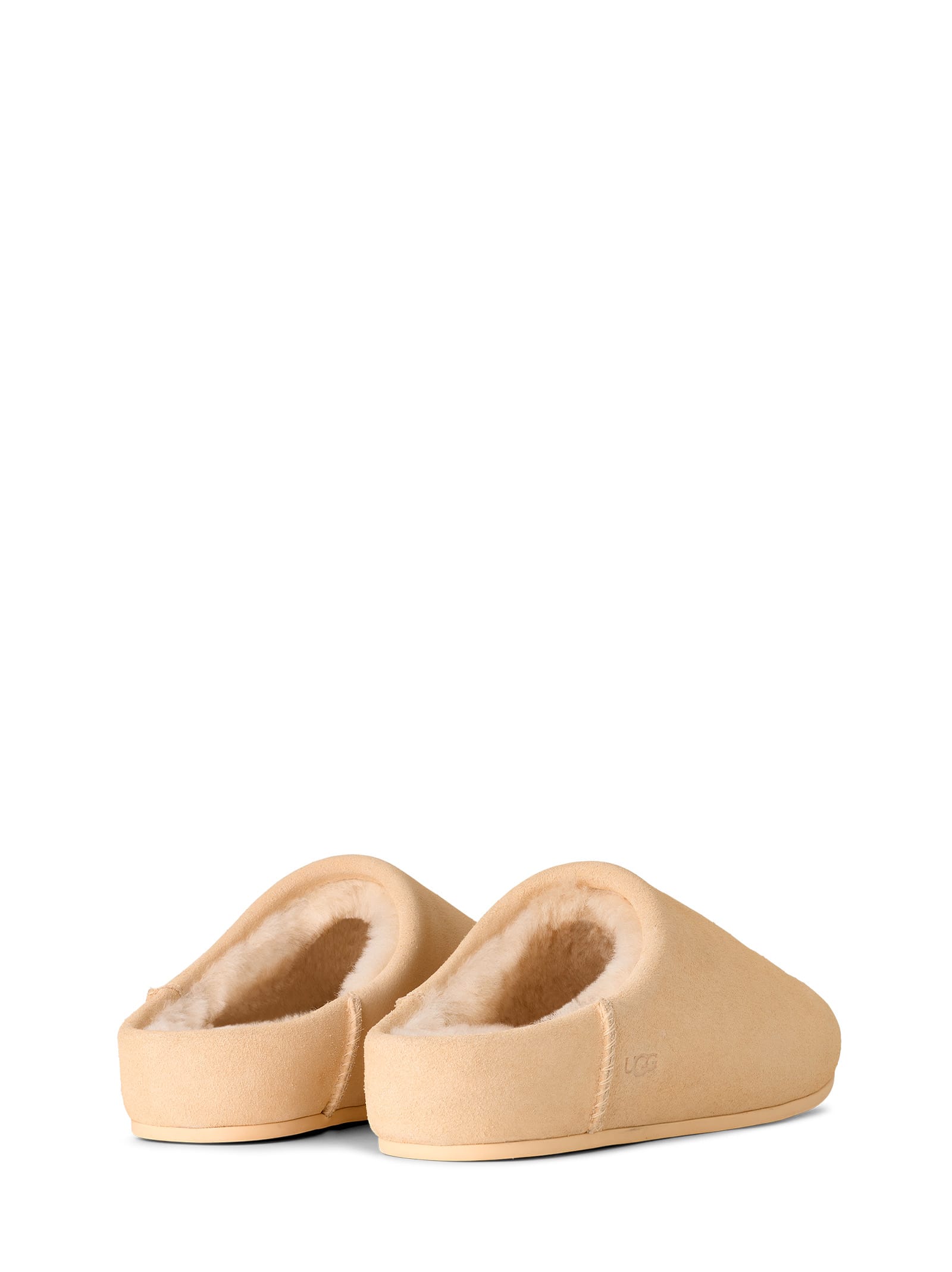 Ugg Elea Slip-on Cream Leather Slippers In Yellow