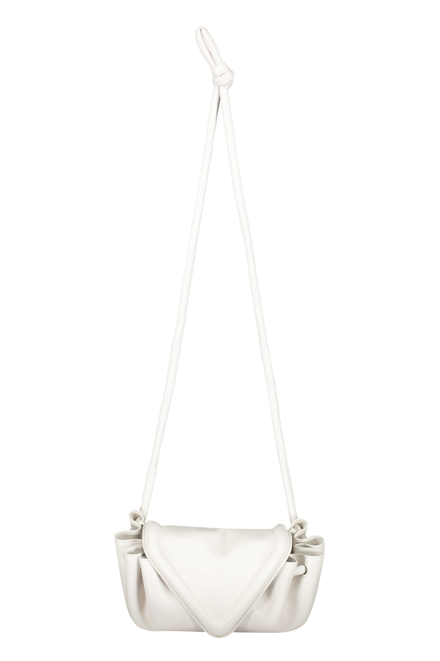 Bottega Veneta Leather Crossbody Bag In White