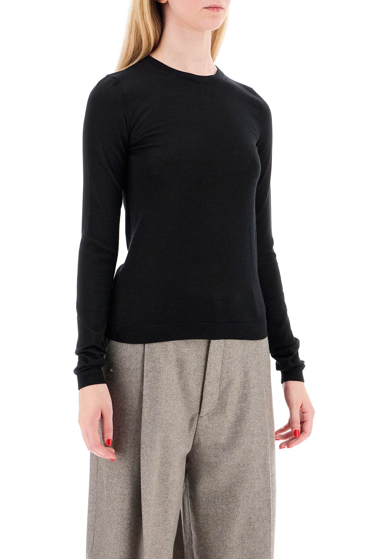 Shop Mrz Cashmere And Silk Blend Sweater In Nero (black)