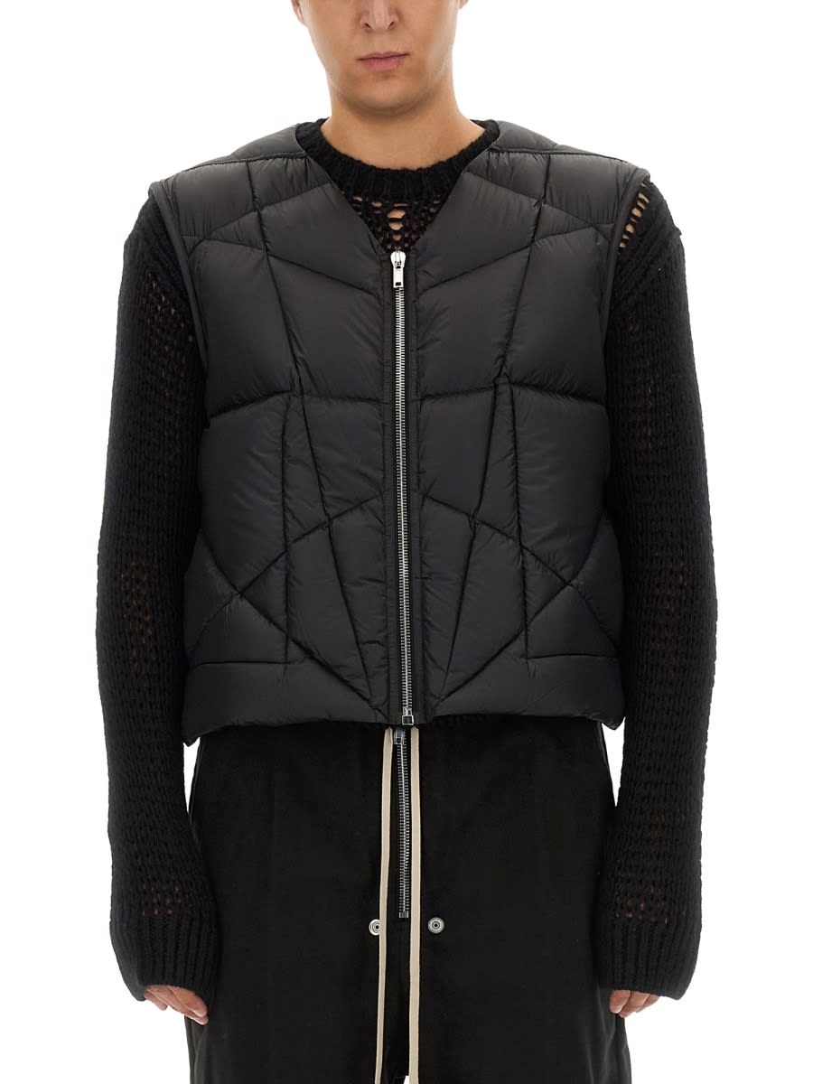 Shop Rick Owens Down Vest In Black