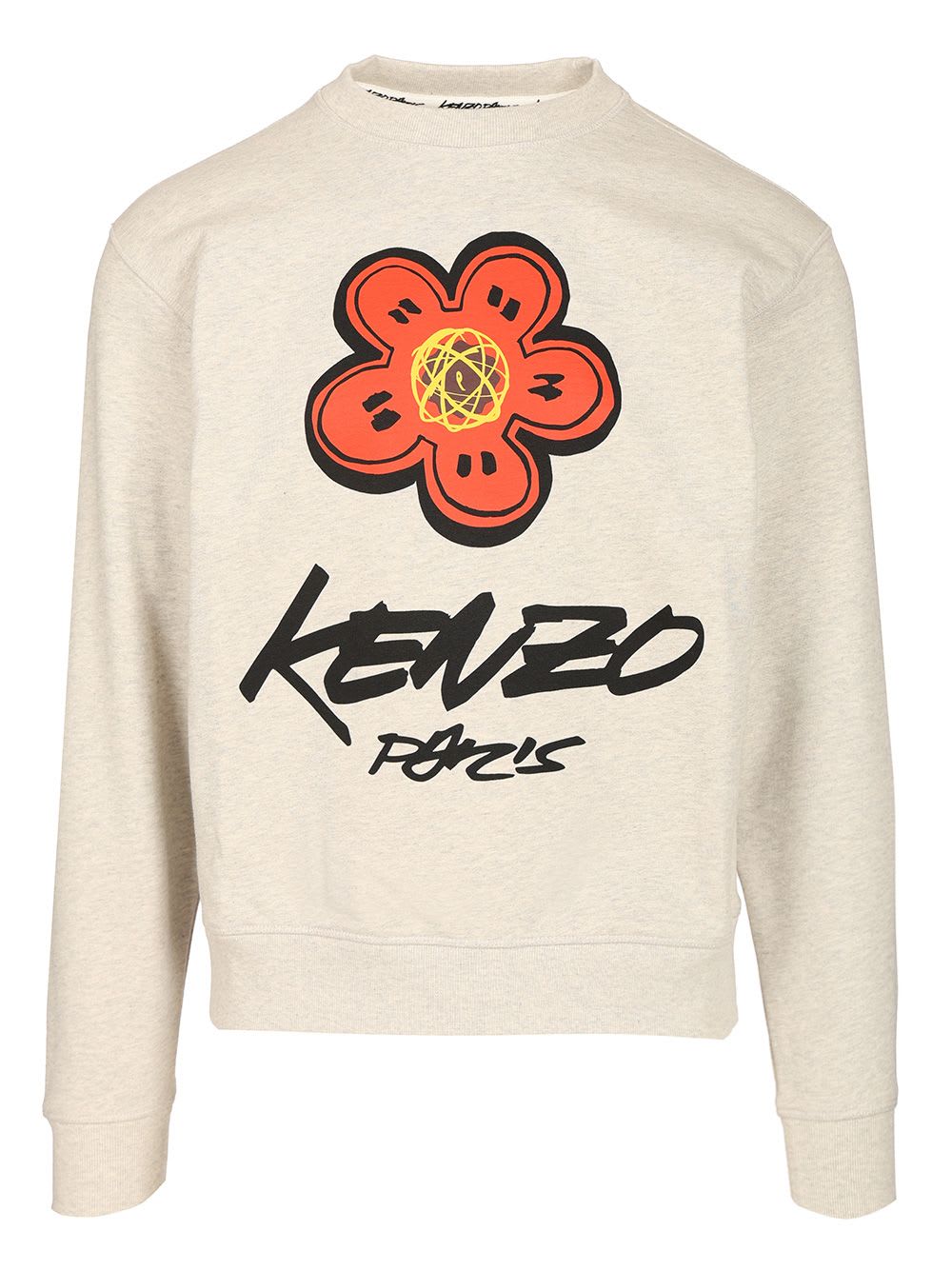 Kenzo Sweatshirt Futura Print In Neutral