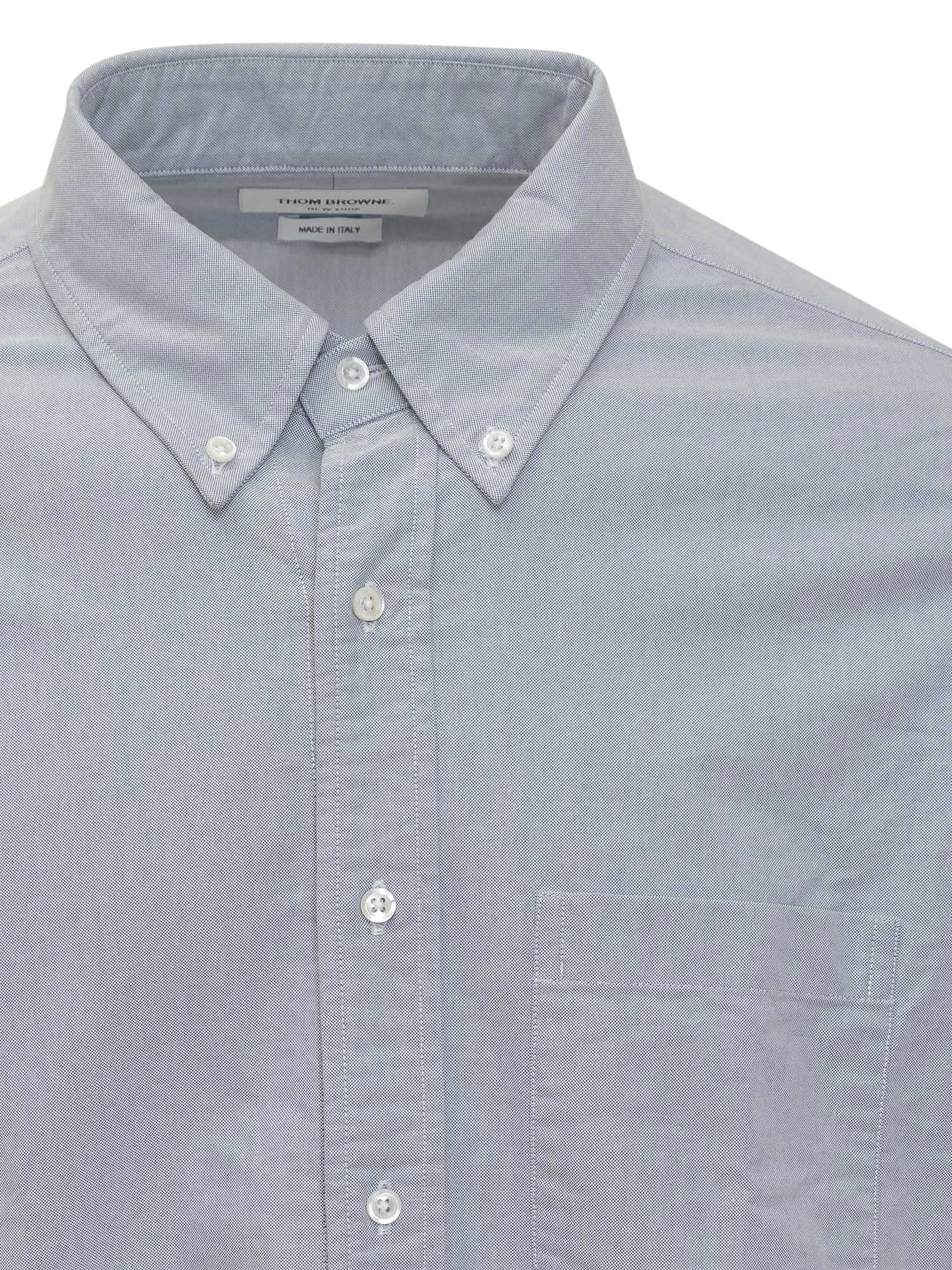 Shop Thom Browne 4bar Shirt In Light Blue