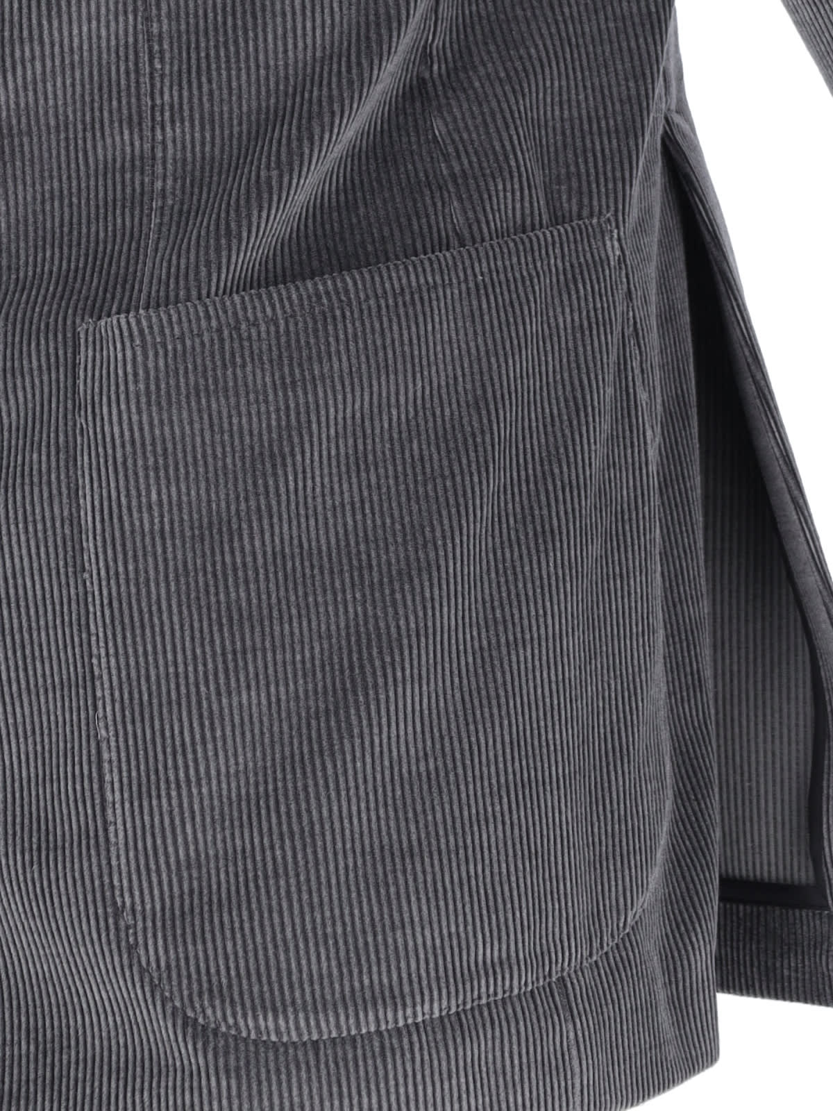 Tagliatore Casual Jacket With Back Vent And Front Pockets In Gray