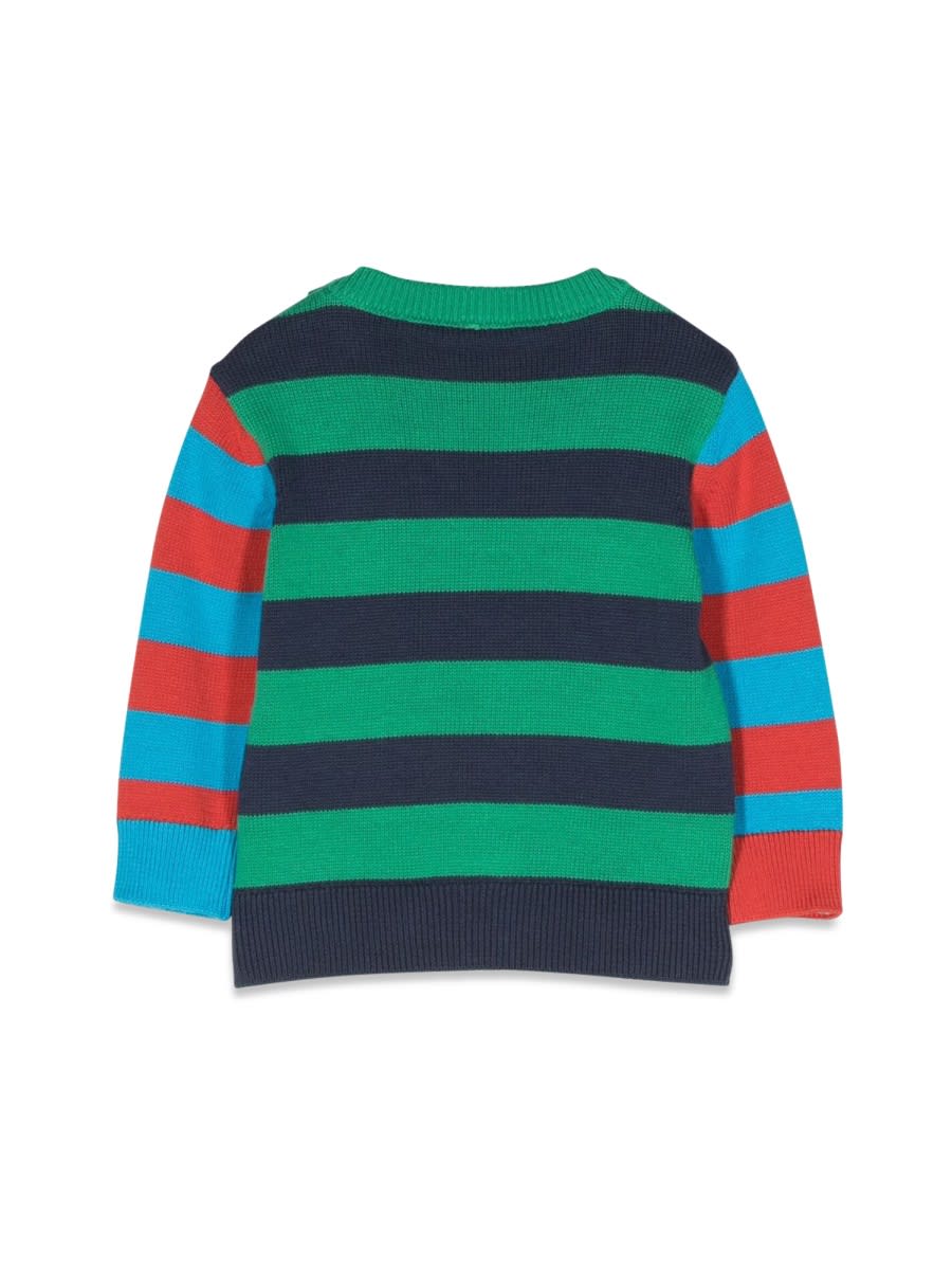 Shop Stella Mccartney Penguin Stripes Crew Neck Pullover In Multicolour