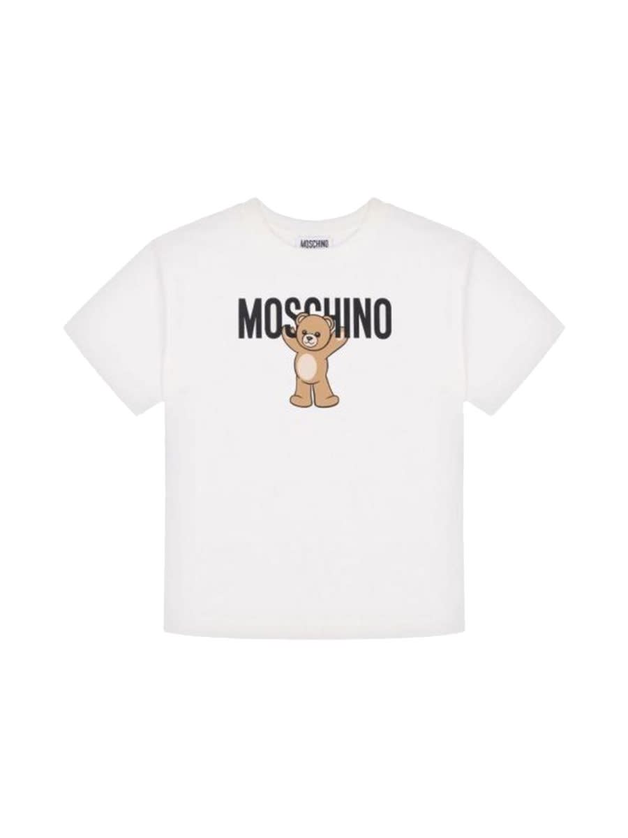 Moschino Teddy Bear Logo T-shirt In White