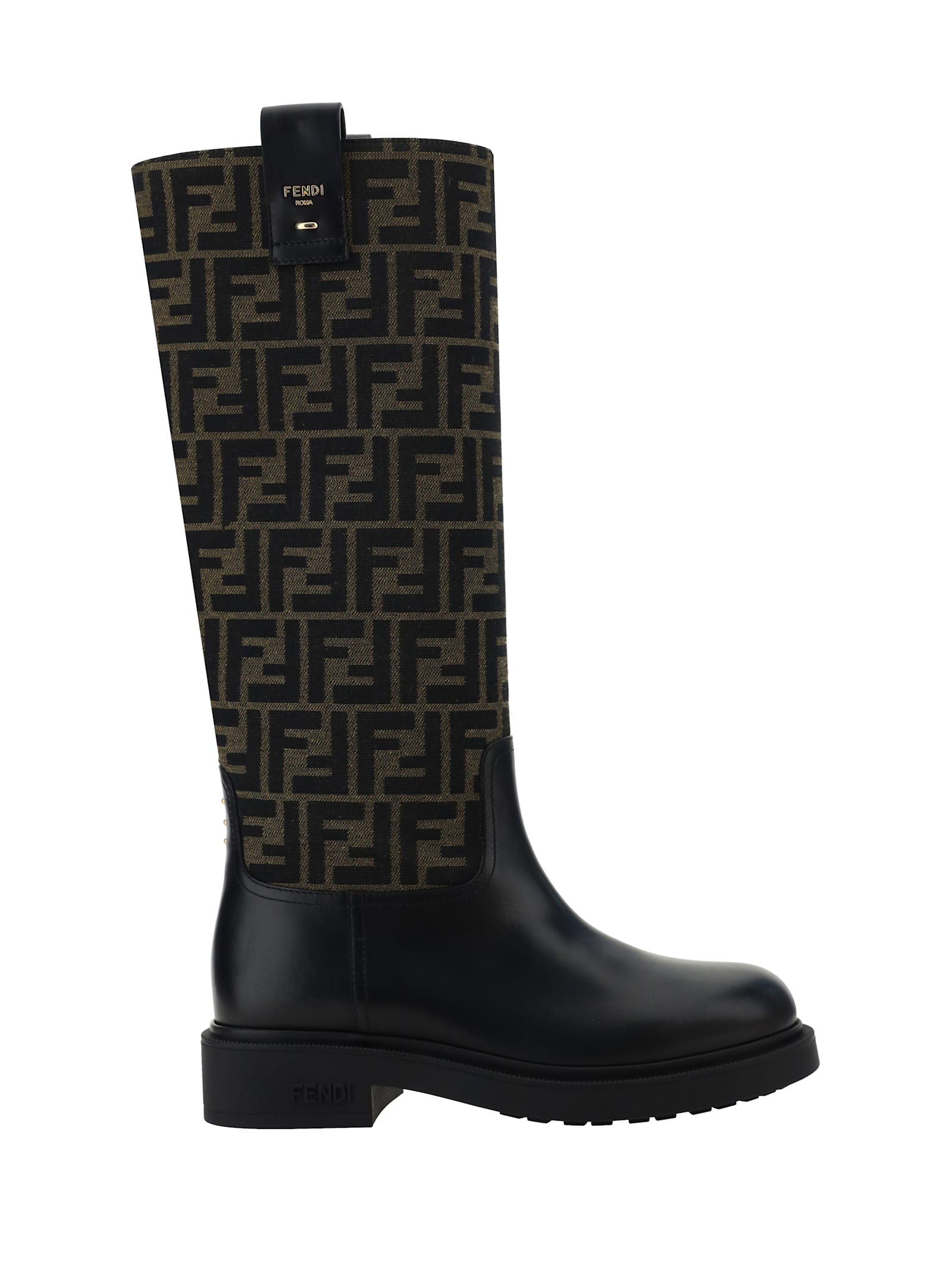 Shop Fendi Filo Boots In Nero+tabacco Nero