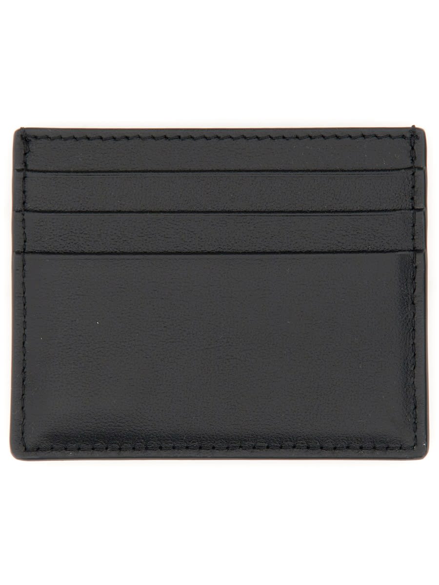 Shop Valentino Card Holder With Logo In Black