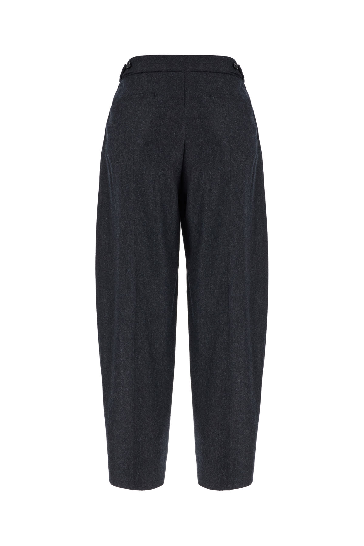 Alaïa Dark Grey Wool Pant In Black
