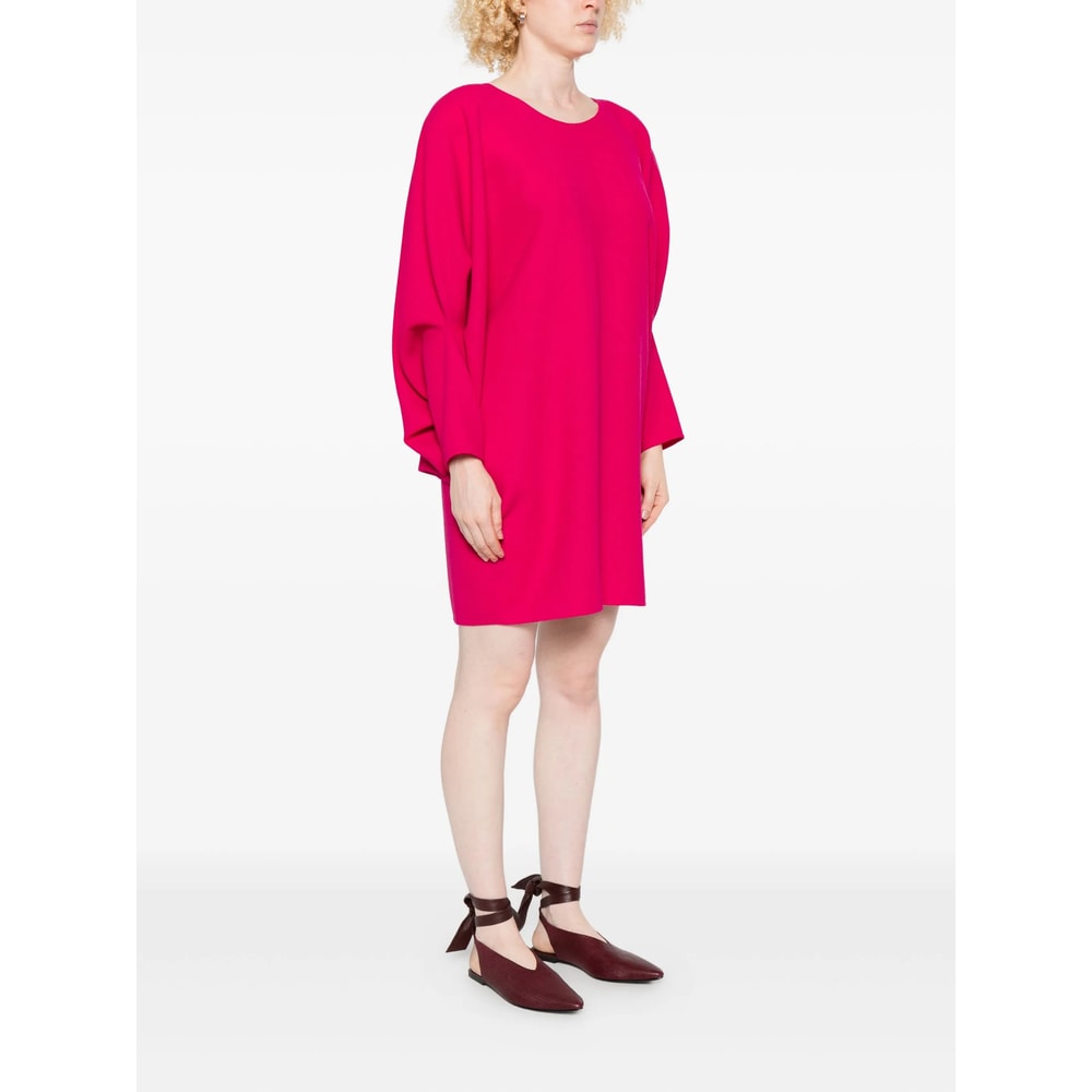 Gianluca Capannolo Bubble Sleeve Round Neck Dress In Pink