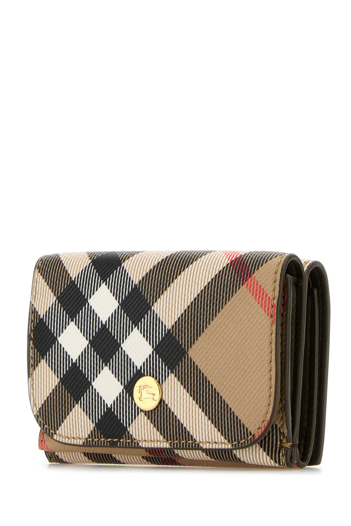 Shop Burberry Printed Canvas Wallet In Sand