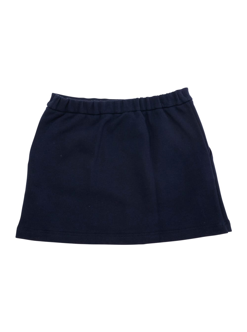 Gucci Blue Mini Skirt With Web Detail On Hem In Cotton Girls In Black